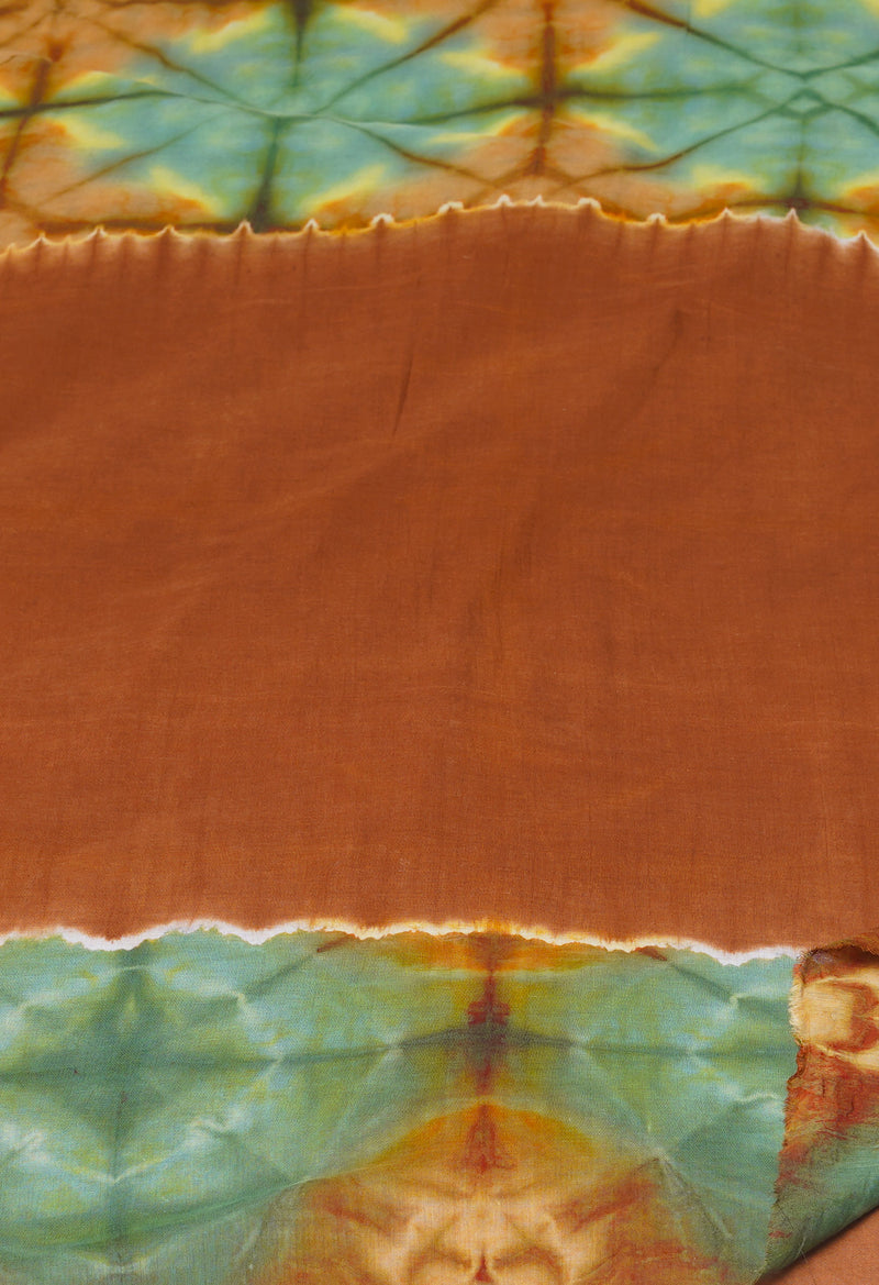 Multi Pure  Shibori Printed Superfine Mulmul Cotton Saree-UNM73798