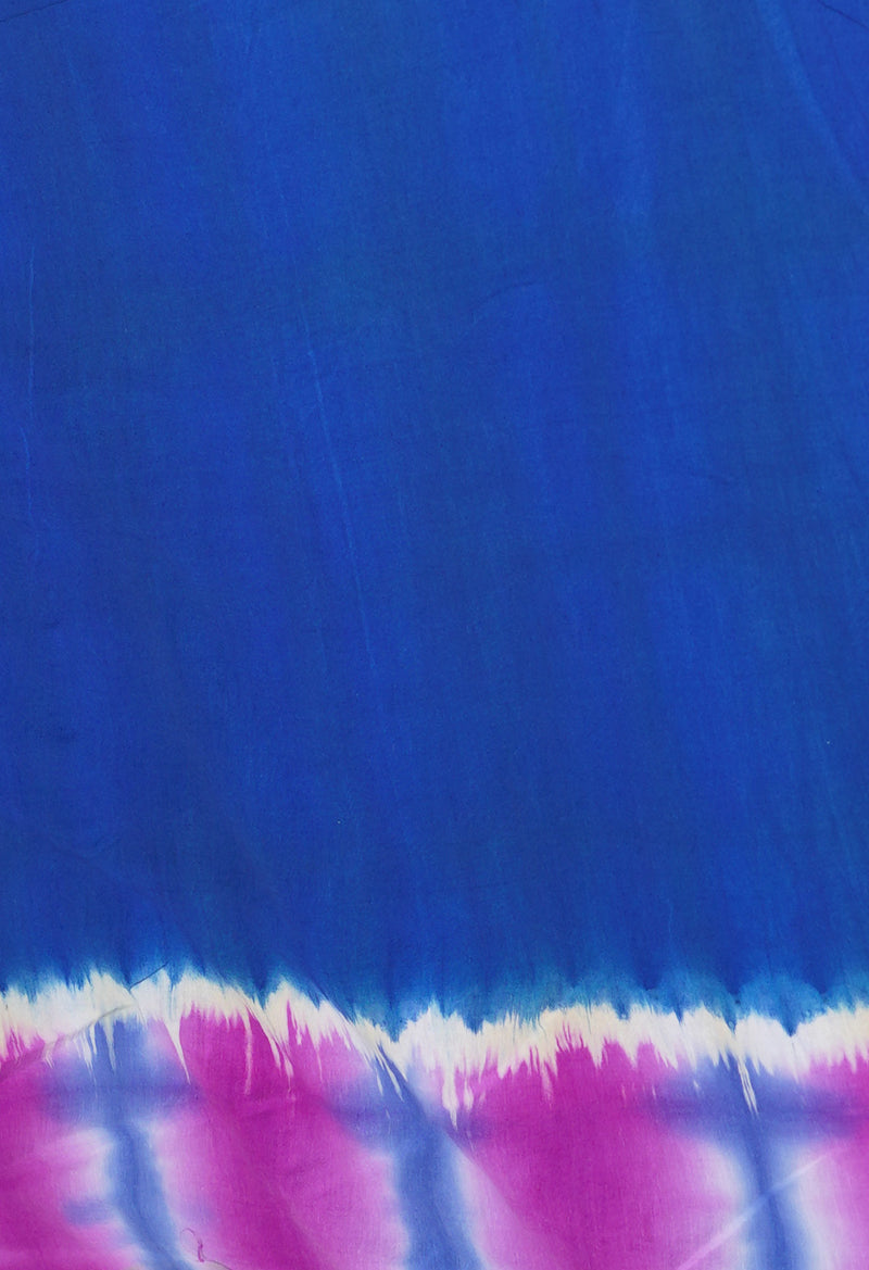 Multi Pure  Shibori Printed Superfine Mulmul Cotton Saree-UNM73804