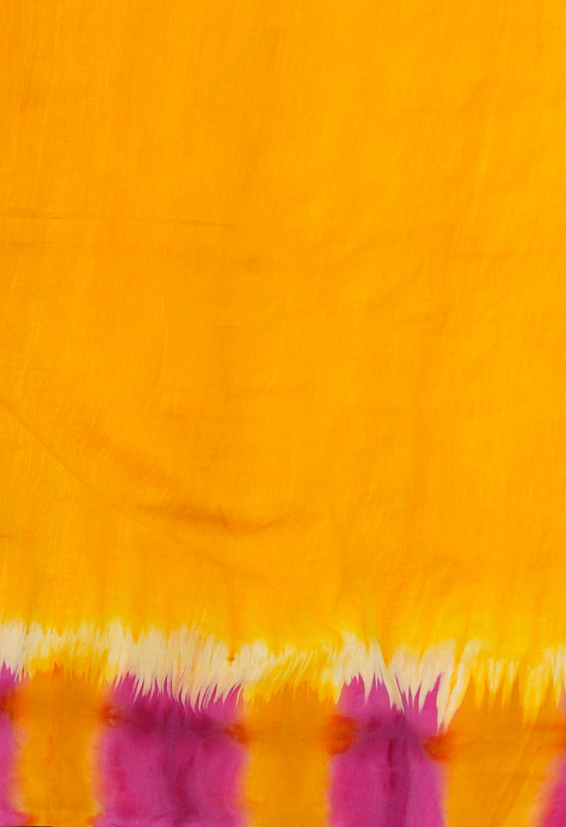 Multi Pure  Shibori Printed Superfine Mulmul Cotton Saree-UNM73810