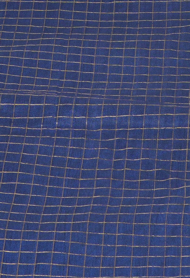 Navy Blue  Mangalagiri Checks Sico Saree-UNM73913