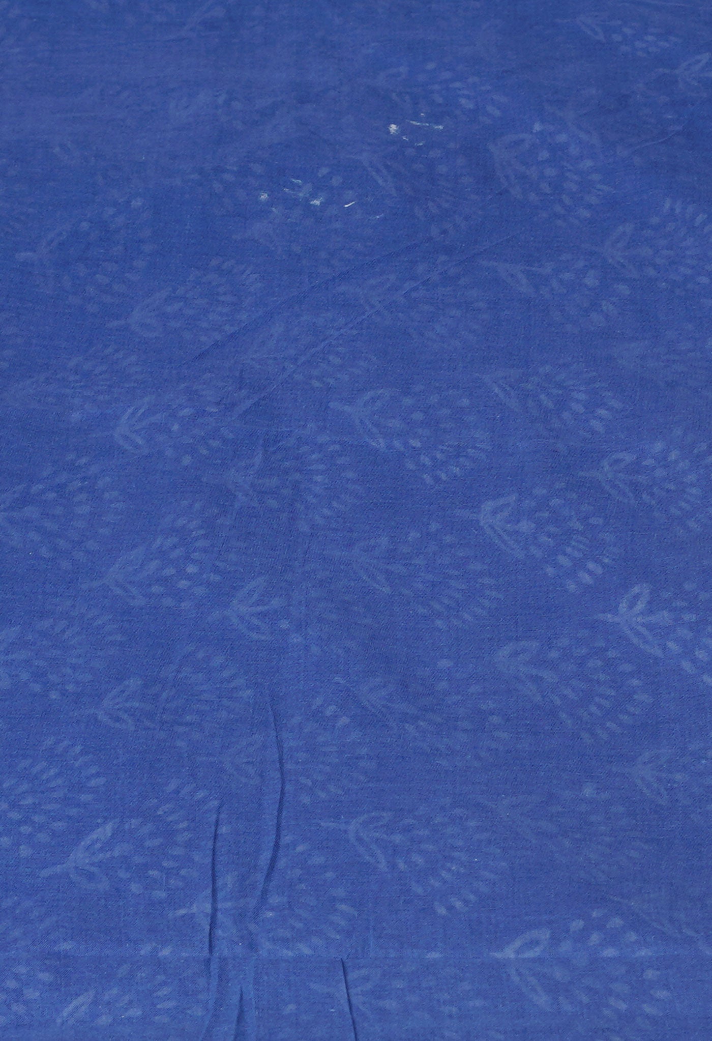 Blue Pure Hand Block Printed Soft Cotton Saree