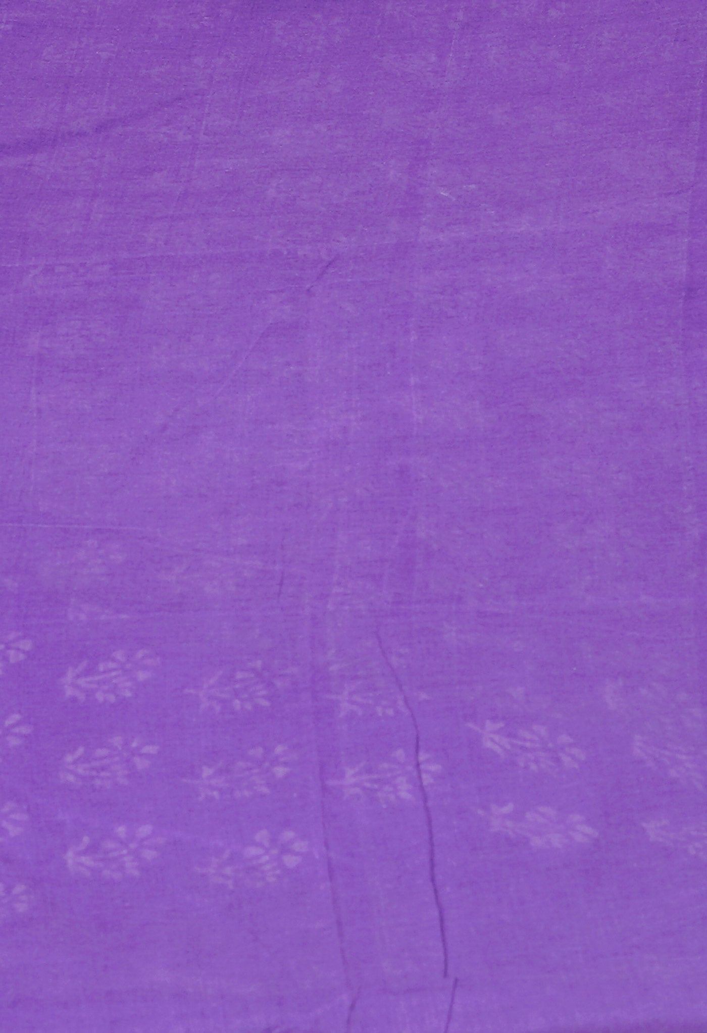 Violet Pure Hand Block Printed Soft Cotton Saree