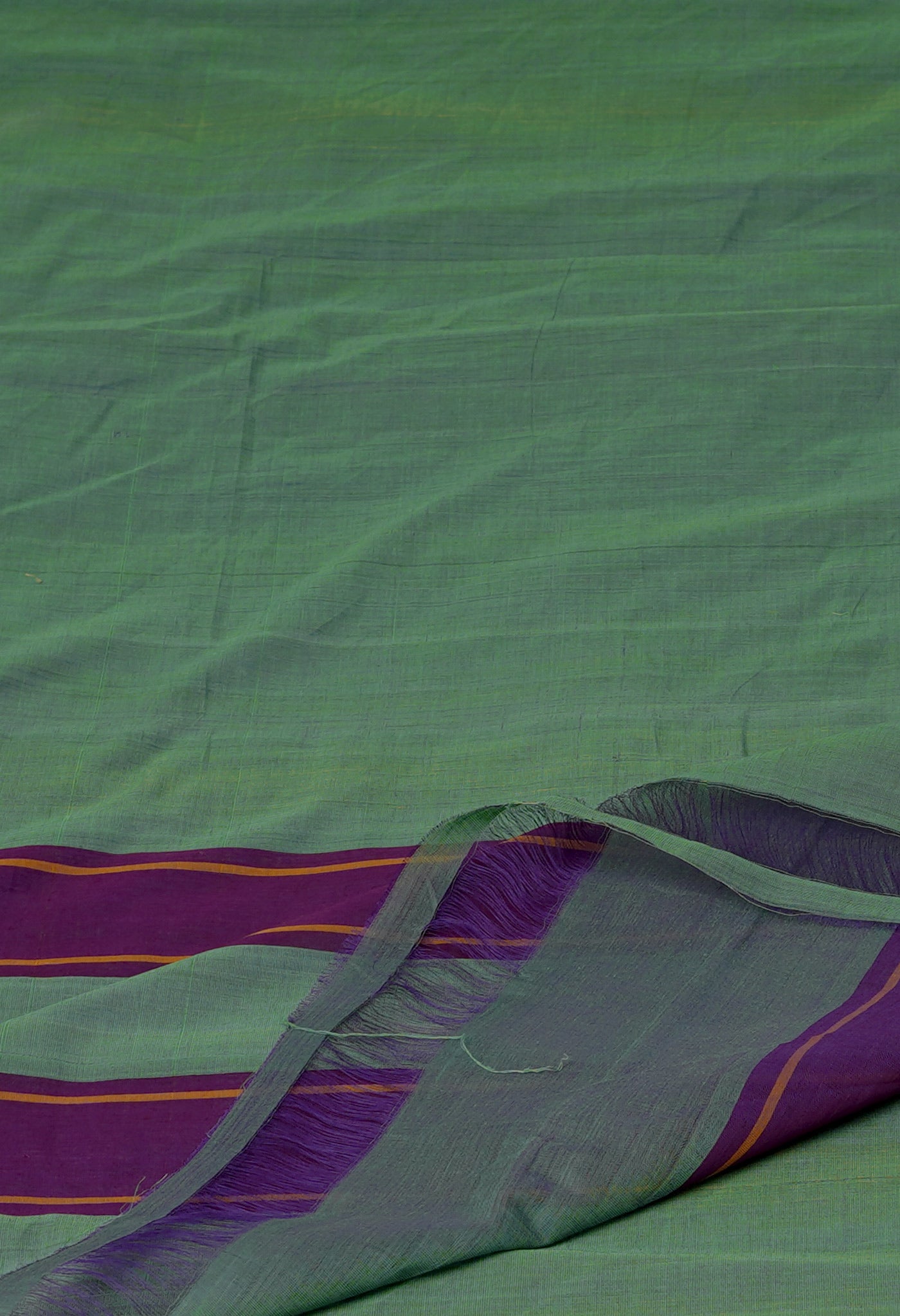 Blue-Green Pure Andhra Handloom Cotton Saree