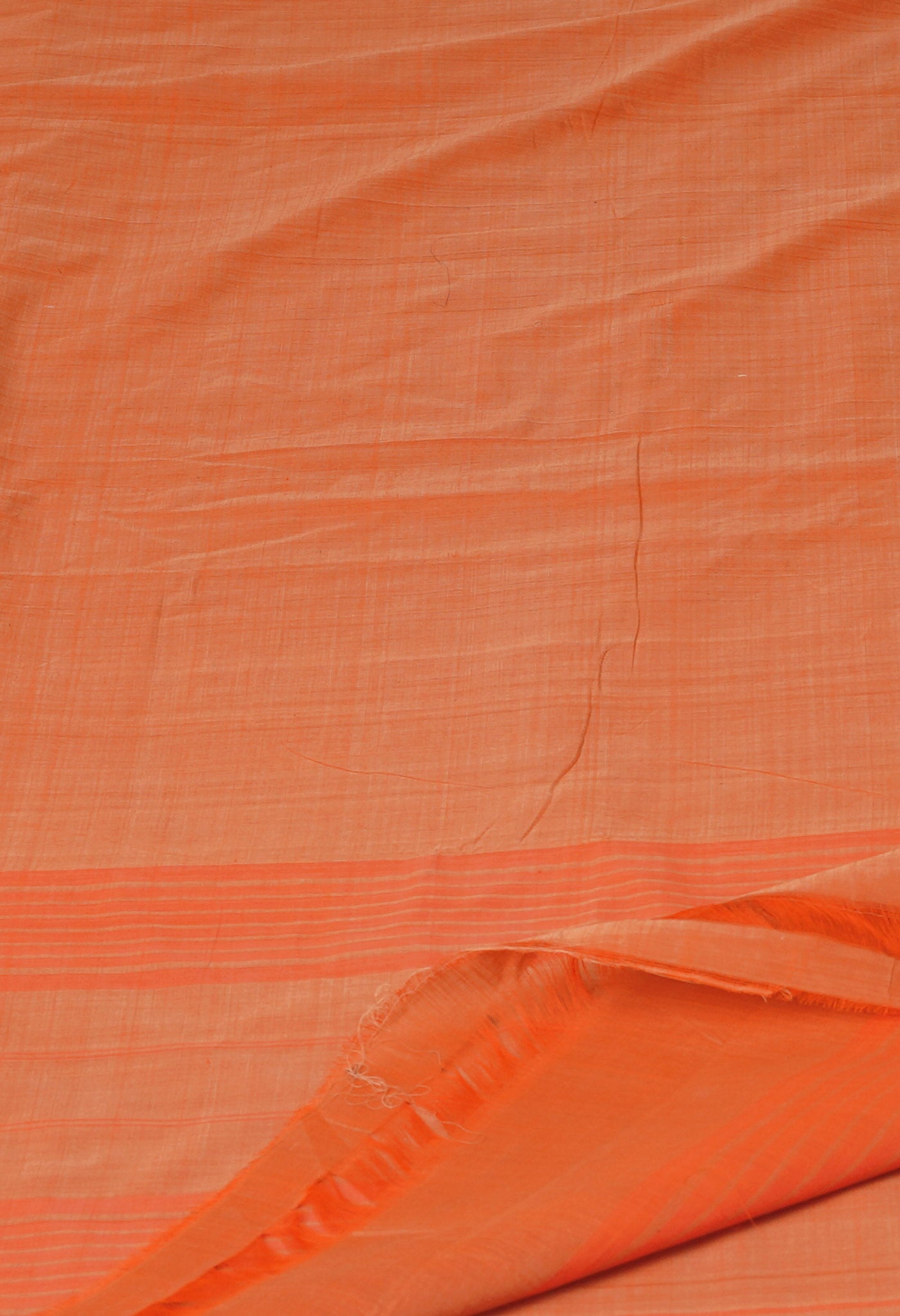 Orange-Cream Pure Andhra Handloom Cotton Saree