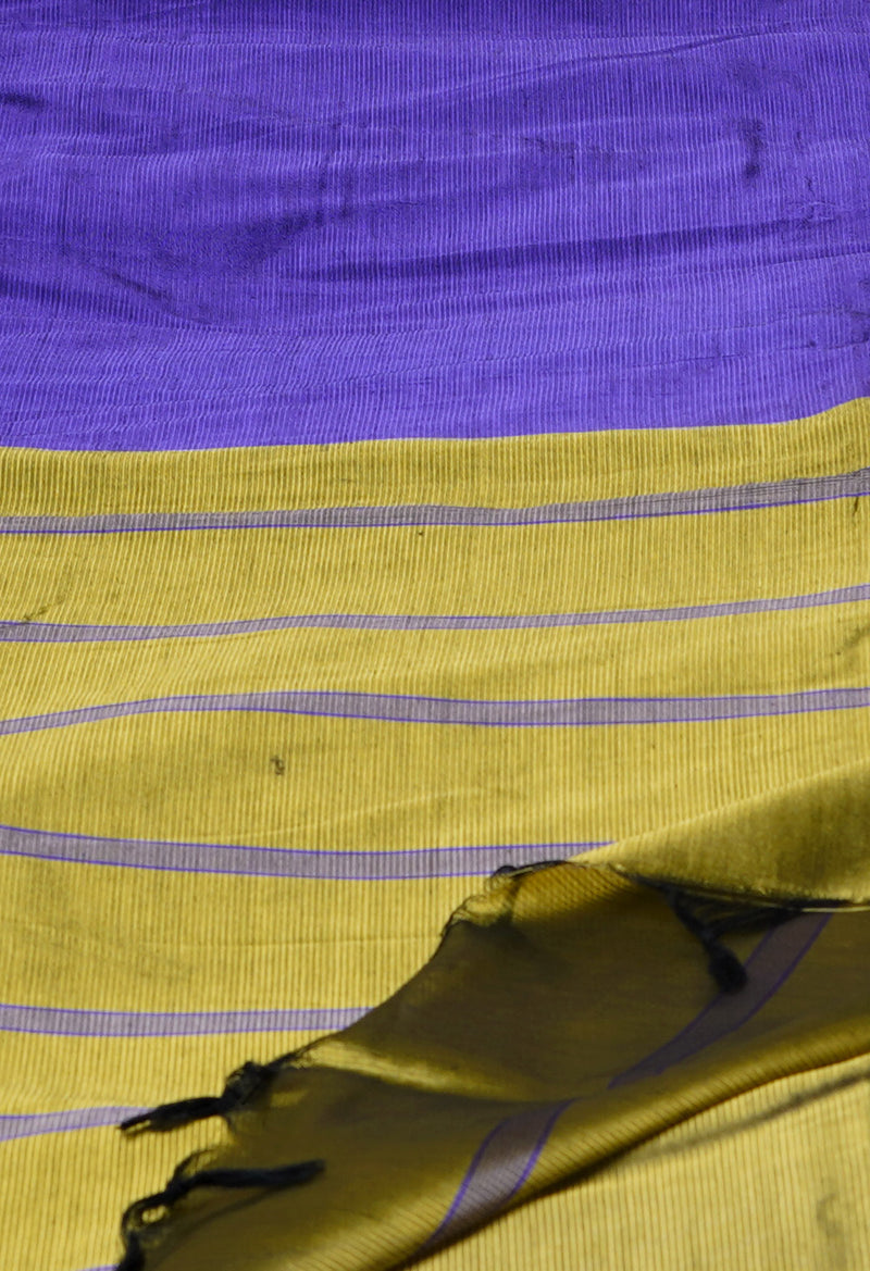 Violet Pure Handloom Narayanpet Silk Saree-UNM74390
