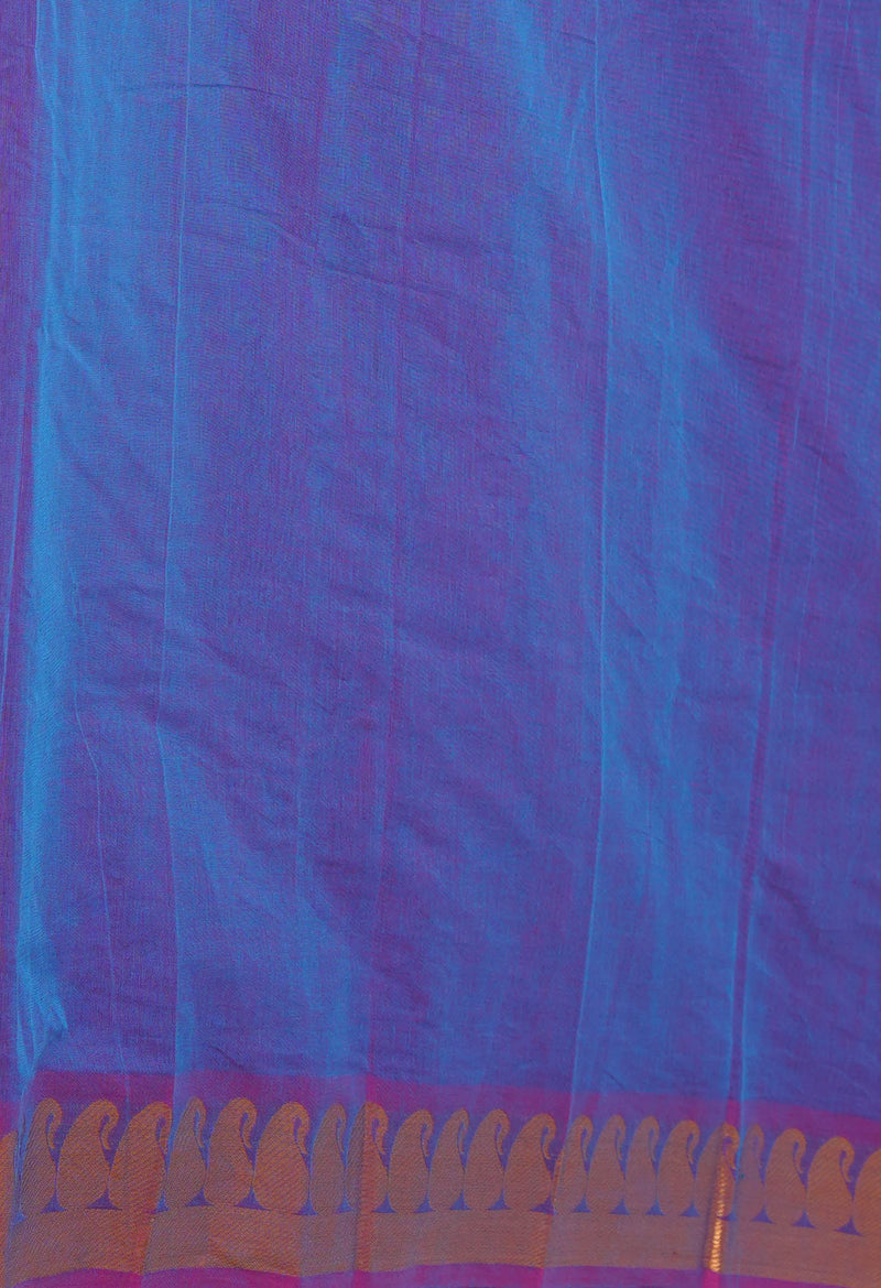 Purple Pure Handloom Mangalgiri Cotton Saree-UNM74440