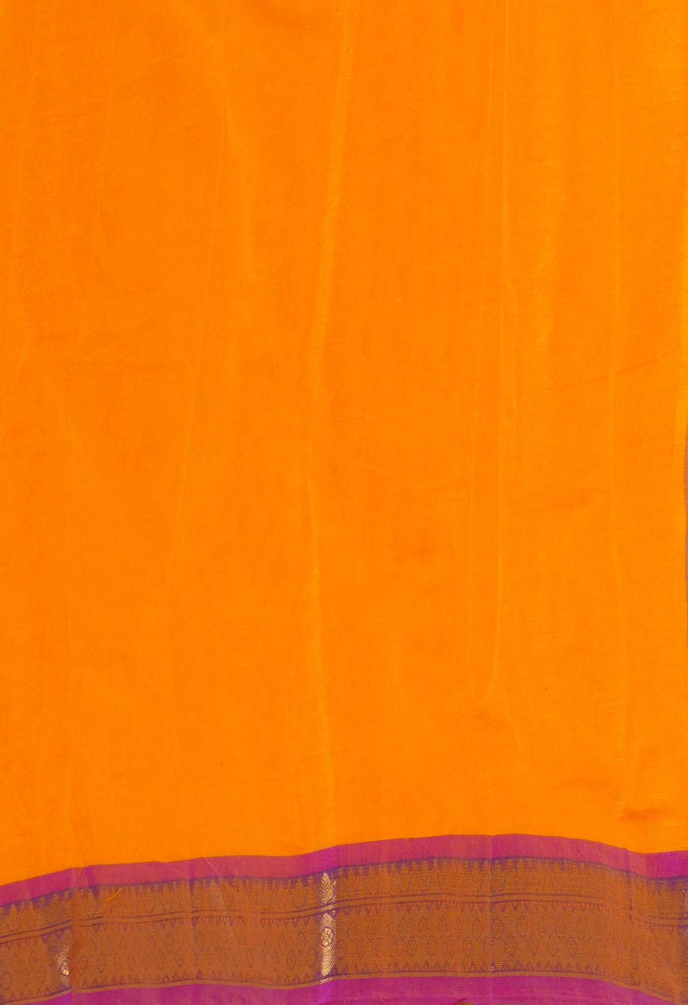 Orange Pure Handloom Mangalgiri Cotton Saree