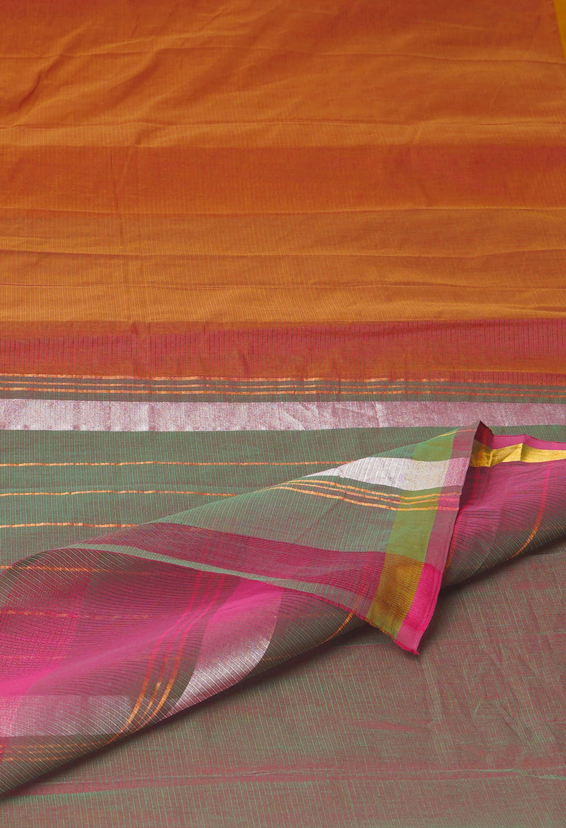 Burgundy Pure Handloom Mangalgiri Cotton Saree-UNM74447