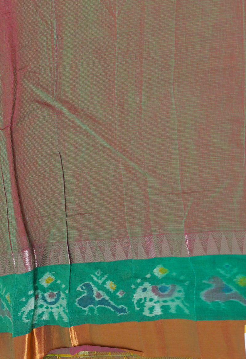 Burgundy Pure Handloom Mangalgiri Cotton Saree-UNM74447
