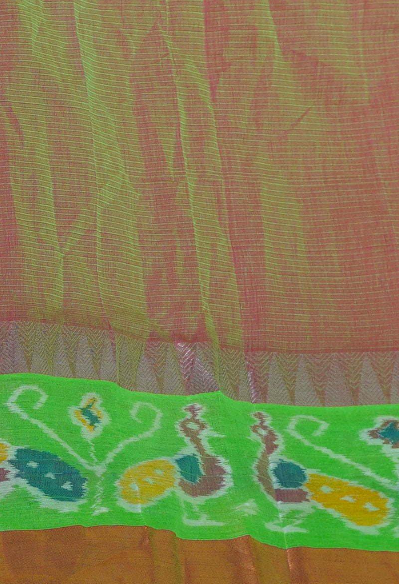 Pink Pure Handloom Mangalgiri Cotton Saree-UNM74448