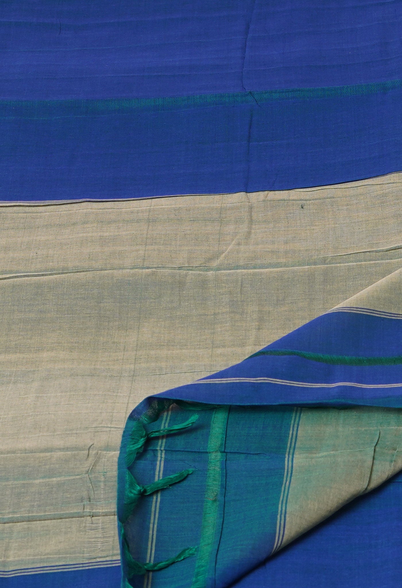 Peacock Blue Pure Handloom Narayani Cotton Saree