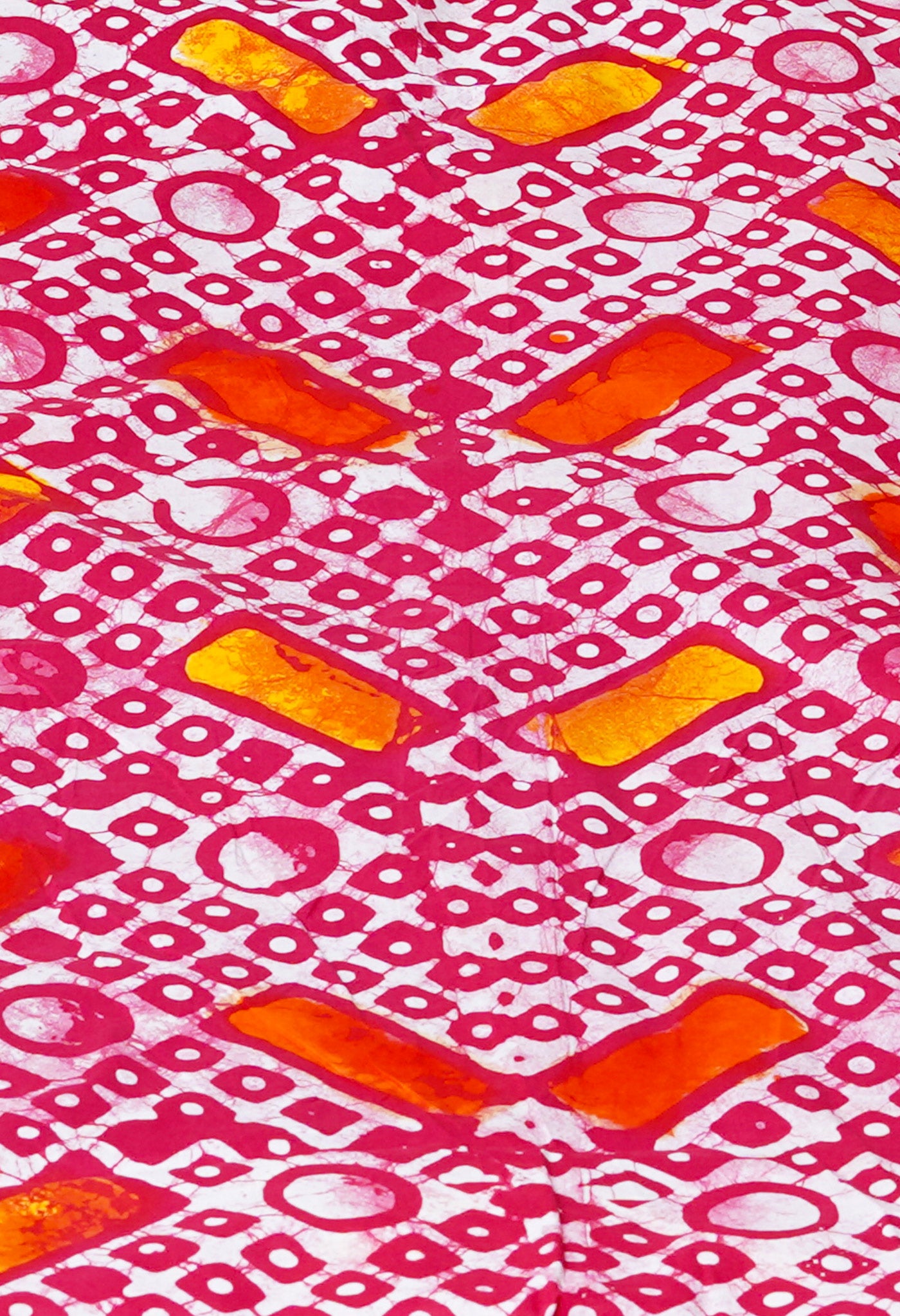 Red Pure  Batik Printed Kota Saree