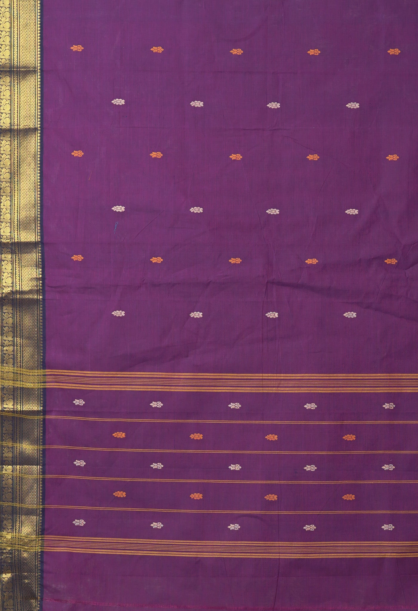 Purple Pure Pavani Handcrafted Kanchi Cotton Saree-UNM82263