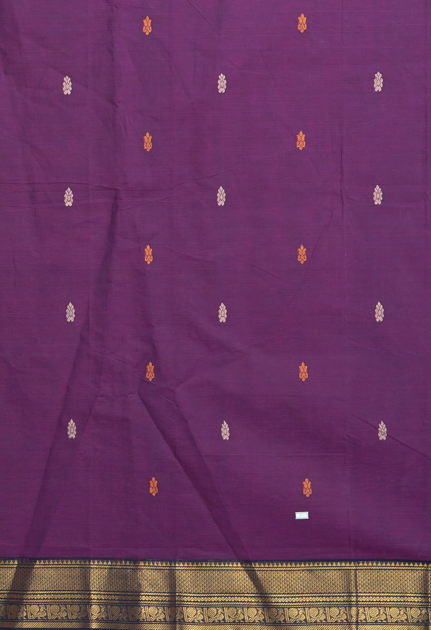 Purple Pure Pavani Handcrafted Kanchi Cotton Saree-UNM82263