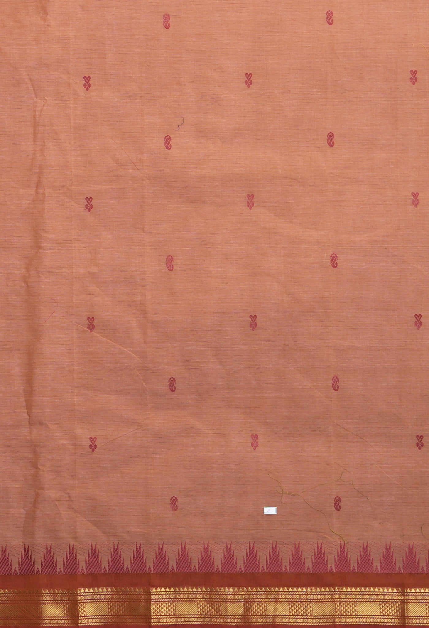 Blush Pink Pure Pavani Handcrafted Kanchi Cotton Saree-UNM82264