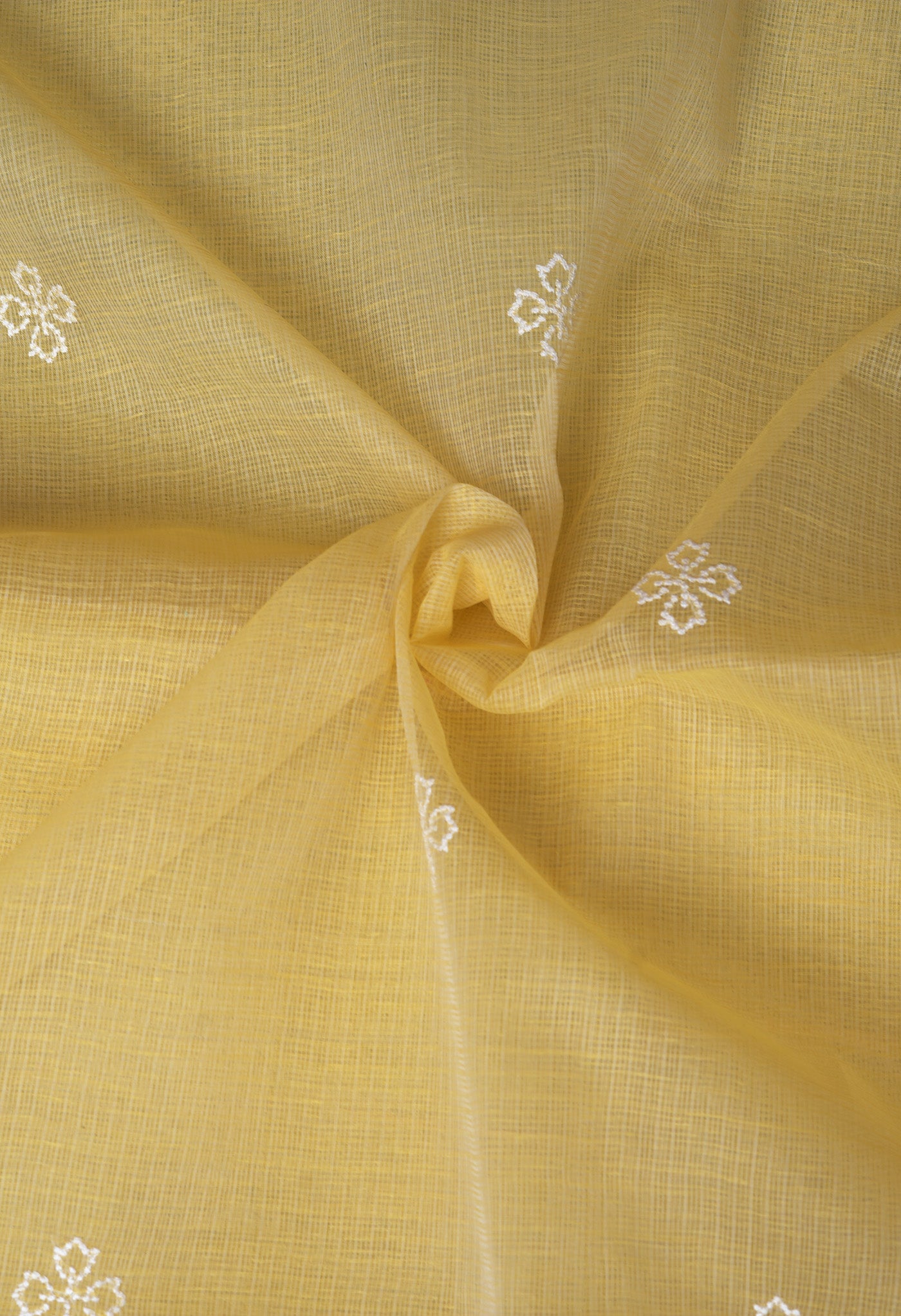 Yellow Pure Emboridery Kota Saree-UNM82494