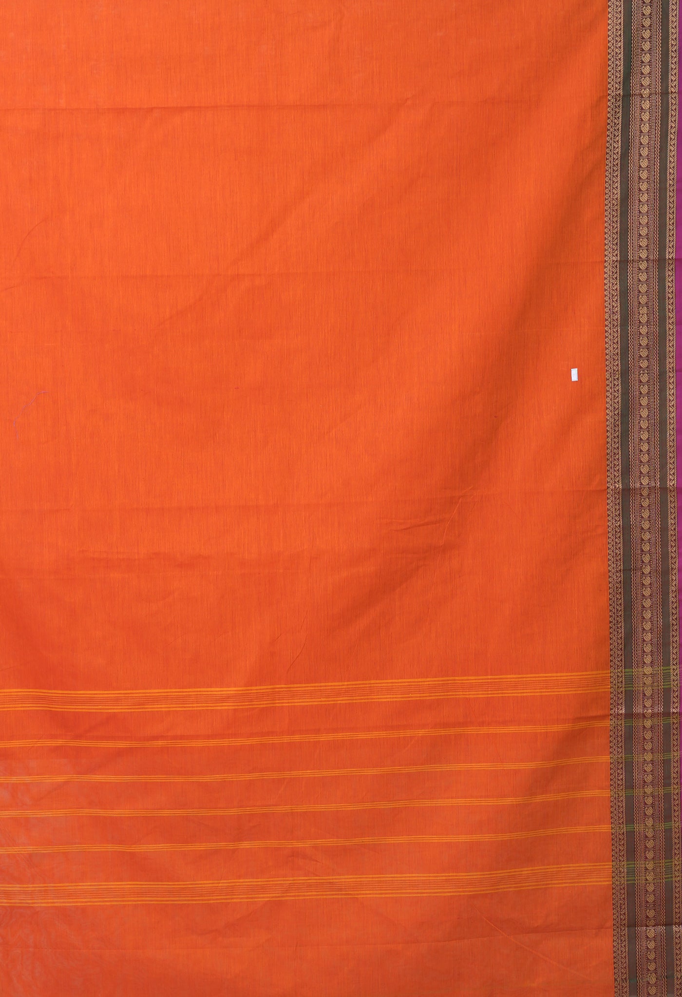Orange Pure Pavani Handcrafted Kanchi Cotton Saree-UNM82718