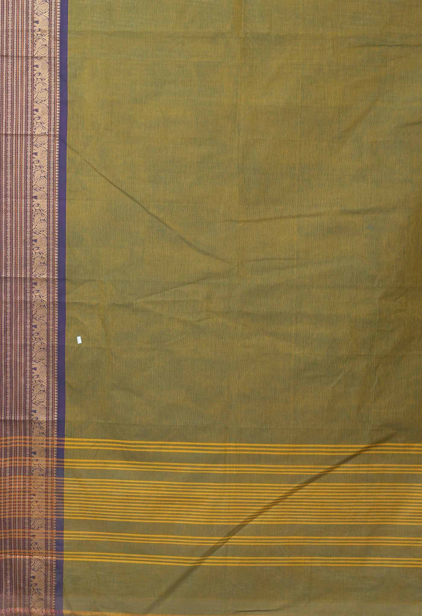 Mehindi Green Pure Pavani Handcrafted Kanchi Cotton Saree-UNM82733