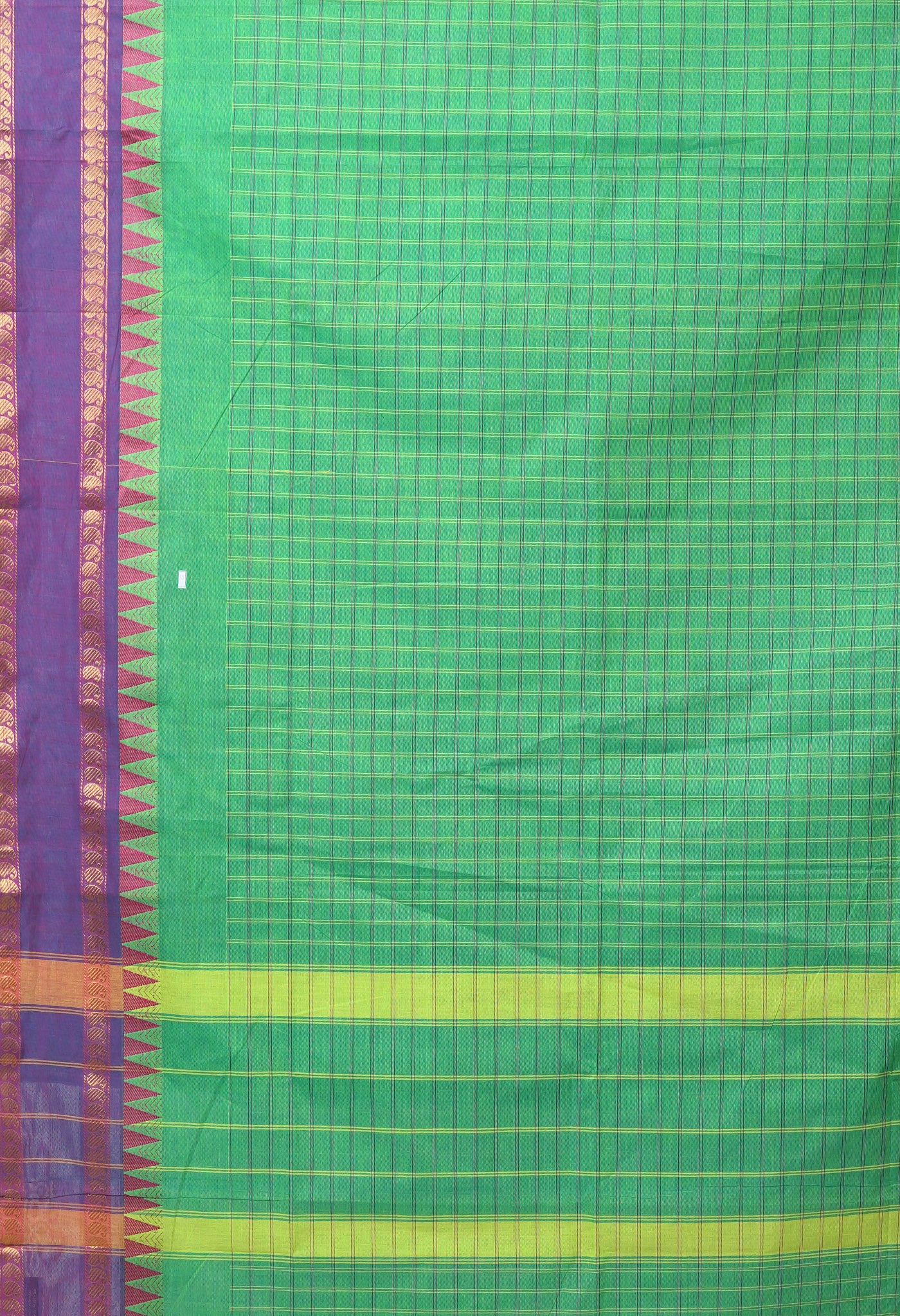 Parrot Green Pure Pavani Handcrafted Kanchi Cotton Saree-UNM82760