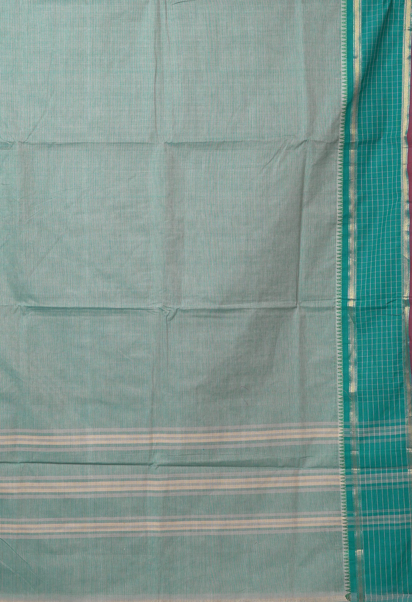 Pale Green Pure Pavani Handcrafted Kanchi Cotton Saree-UNM82769
