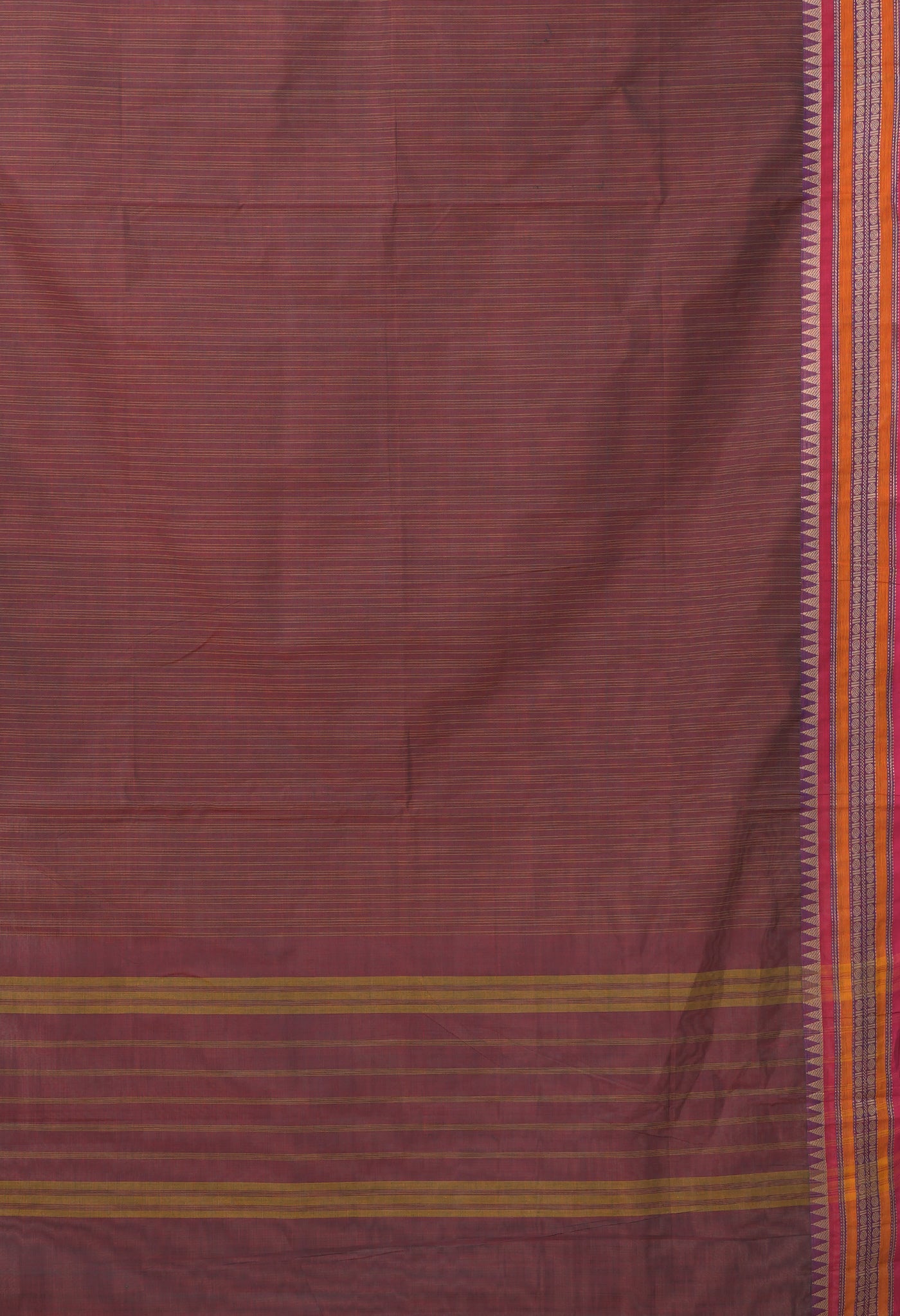 Maroon Pure Pavani Handcrafted Kanchi Cotton Saree-UNM82781