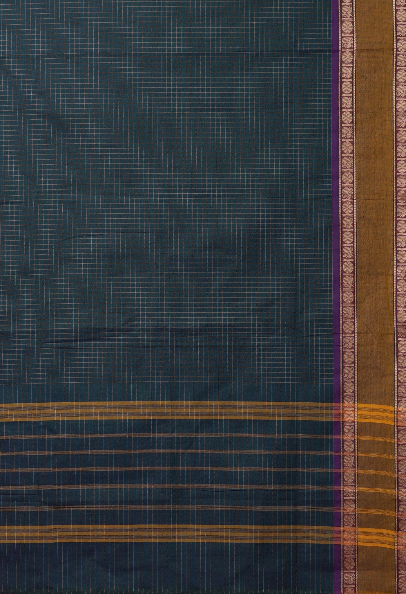 Dark Green Pure Pavani Handcrafted Kanchi Cotton Saree-UNM82784