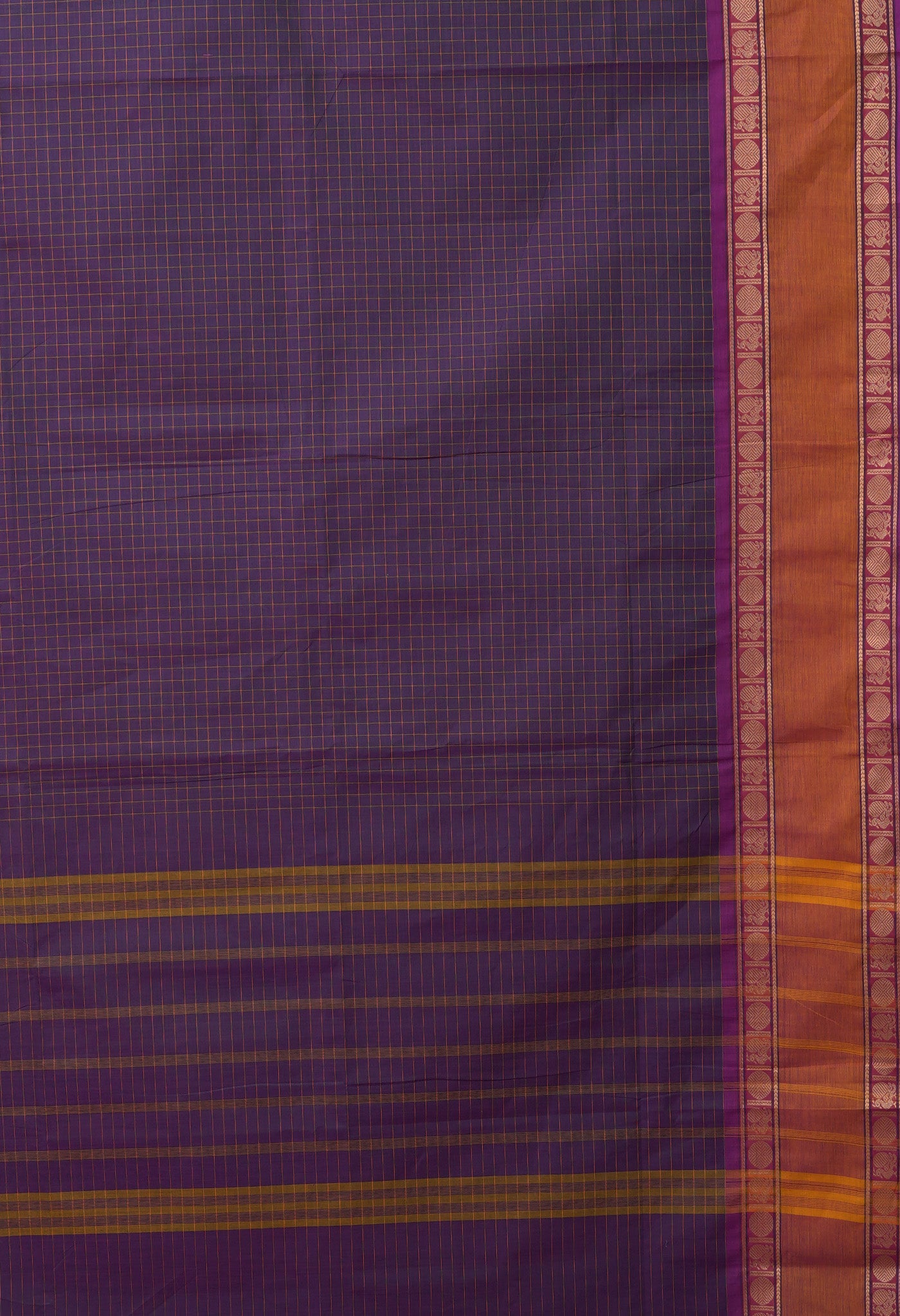 Purple Pure Pavani Handcrafted Kanchi Cotton Saree-UNM82789