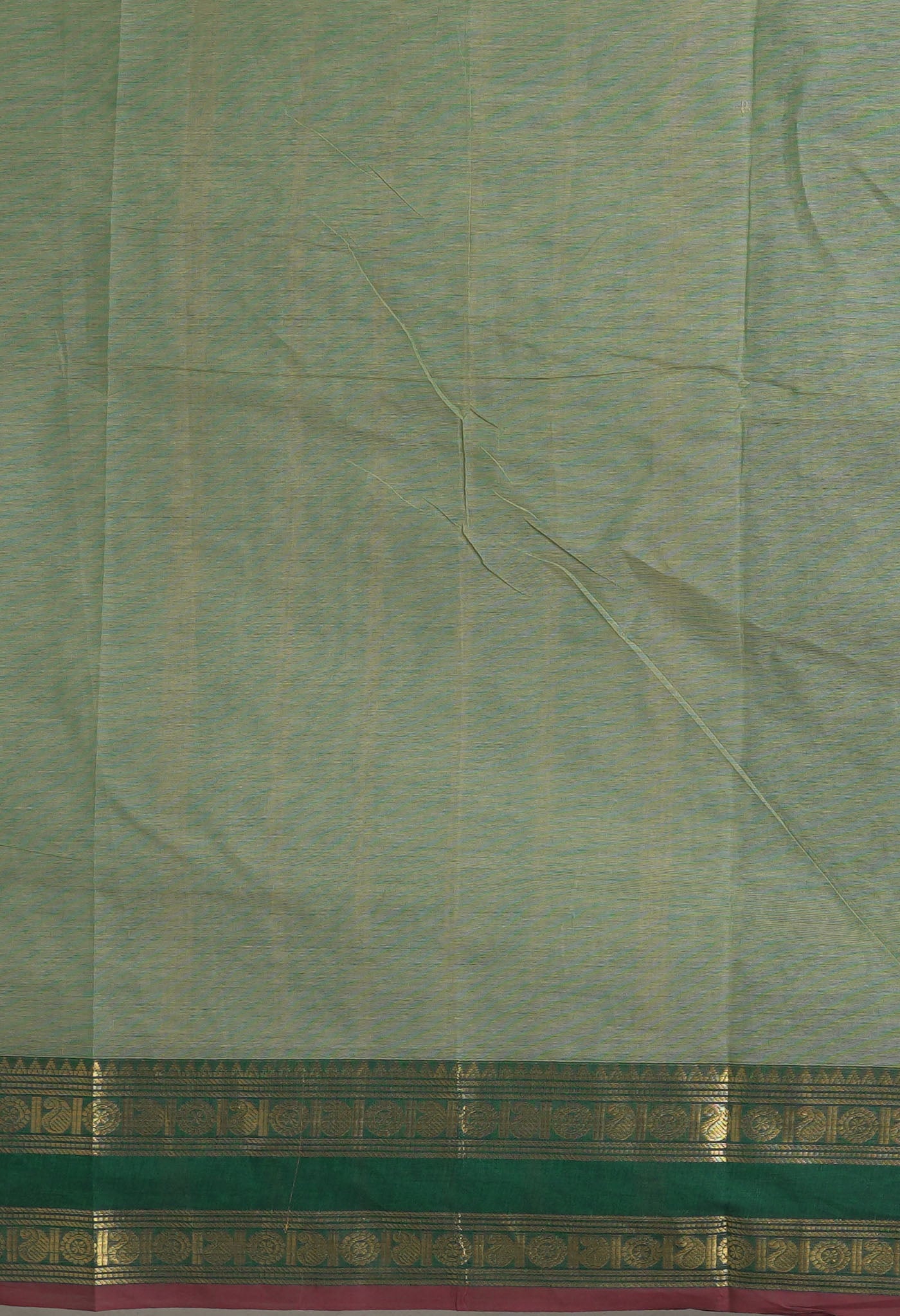 Green Pure Pavani Handcrafted Jacquard Chettinad Cotton Saree-UNM82815