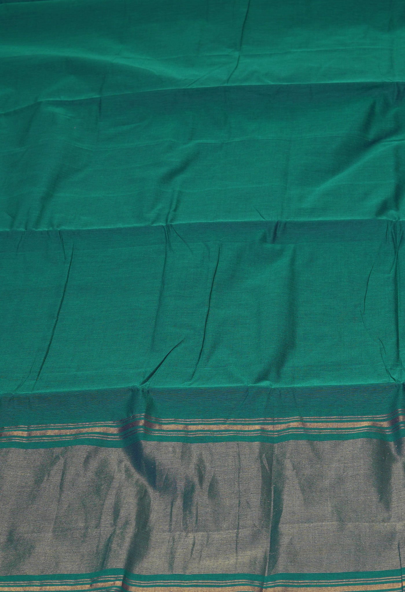 Bottel Green Pure Plain Mangalgiri Cotton Saree-UNM82880