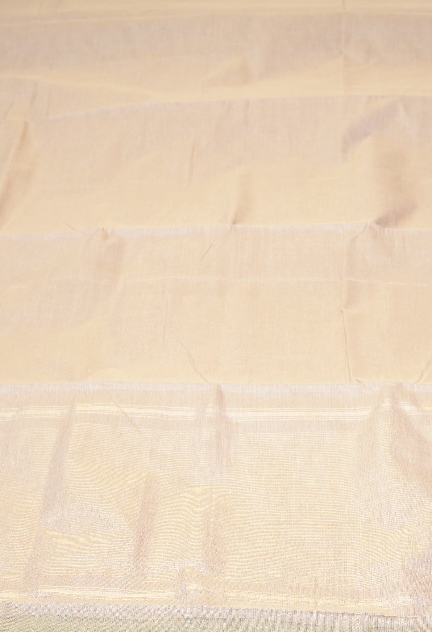 Cream Pure Plain Mangalgiri Cotton Saree-UNM82881