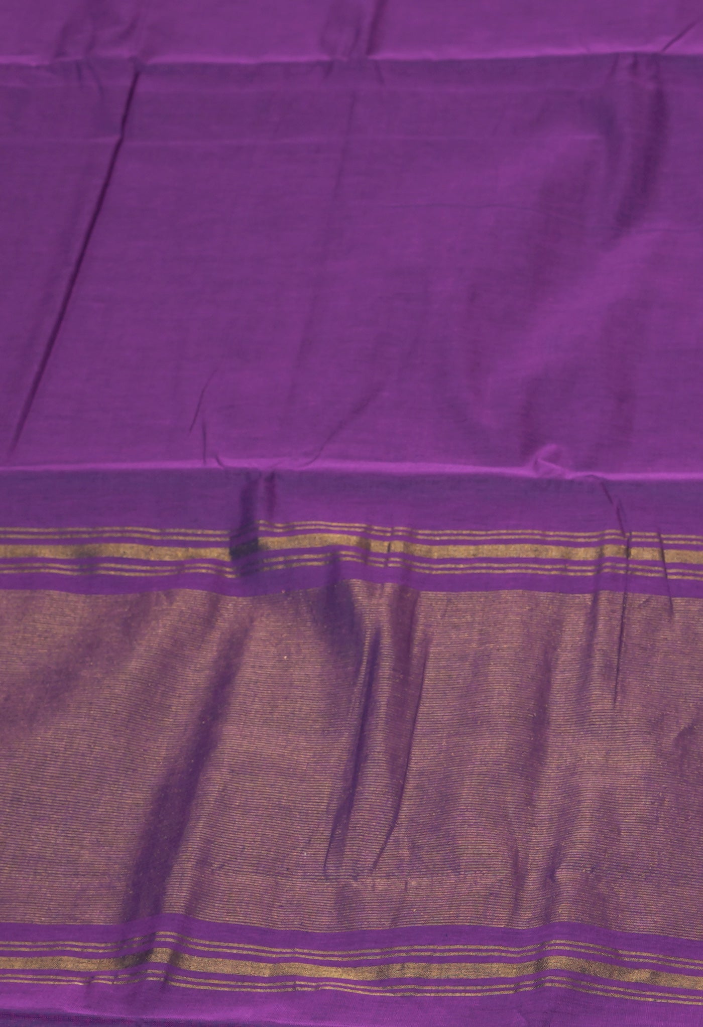 Purple Pure Plain Mangalgiri Cotton Saree-UNM82886