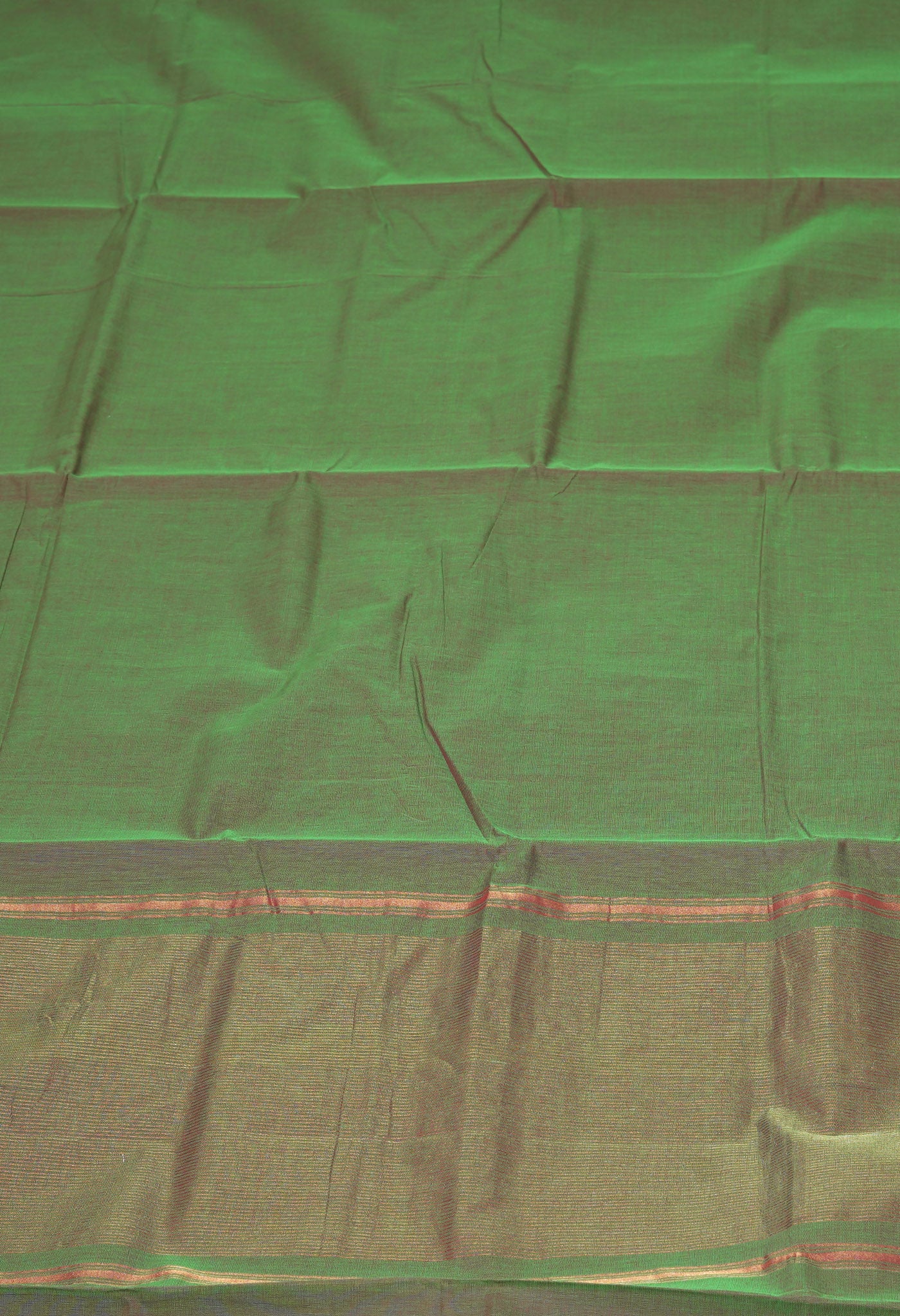 Green Pure Plain Mangalgiri Cotton Saree-UNM82887