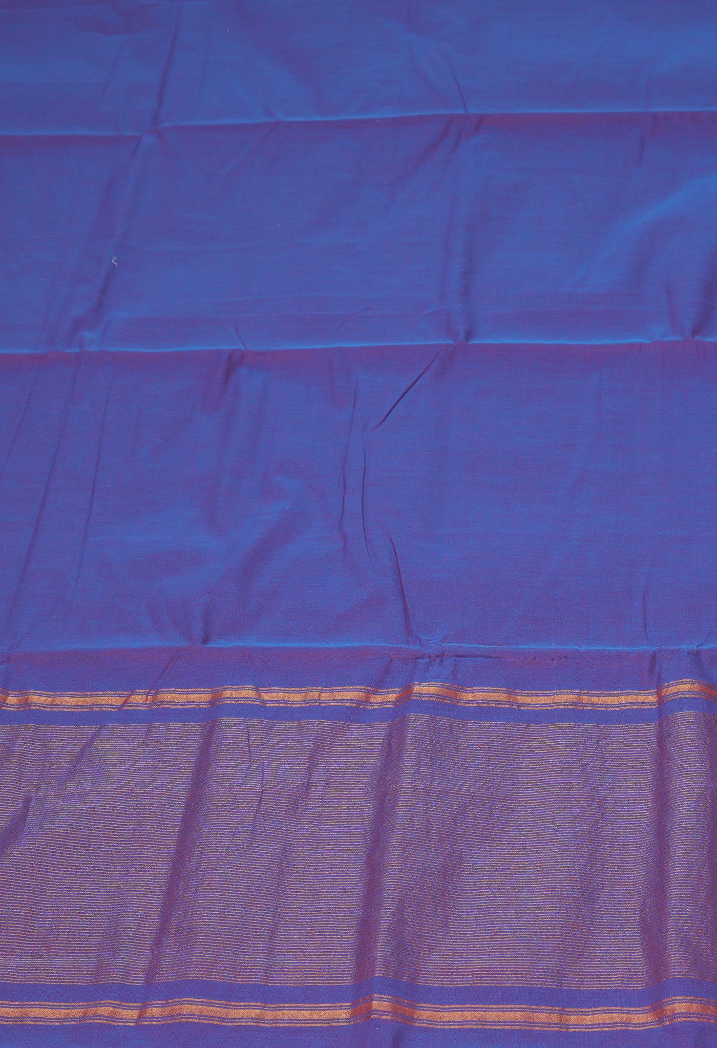 Blue Pure Plain Mangalgiri Cotton Saree-UNM82889