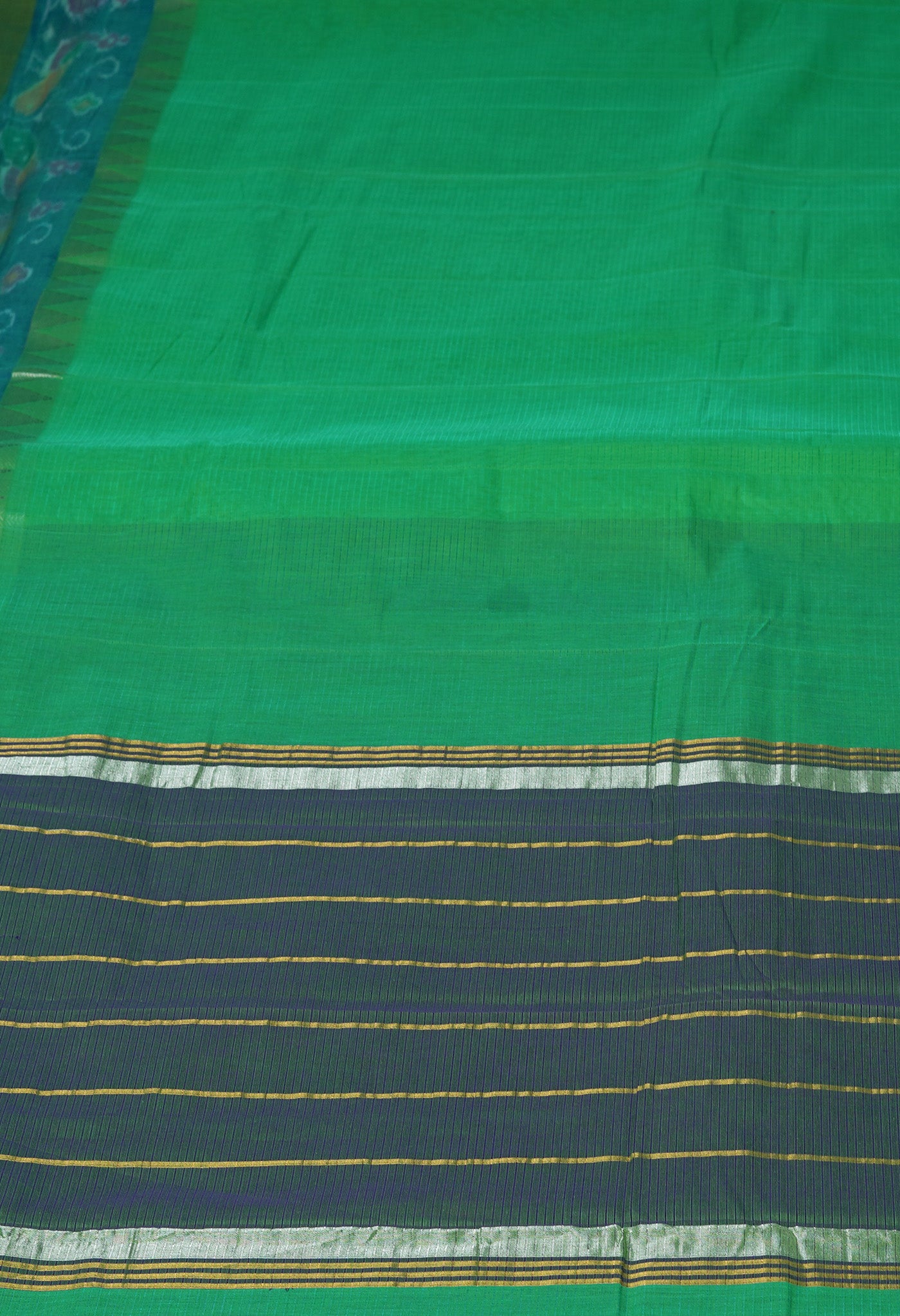 Green Pure Pavani Mangalgiri Cotton Saree-UNM82984