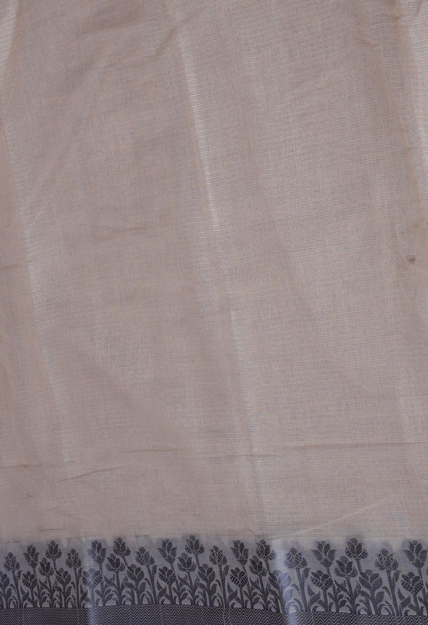 Cream Pure Plain Doria Kota Saree-UNM83023