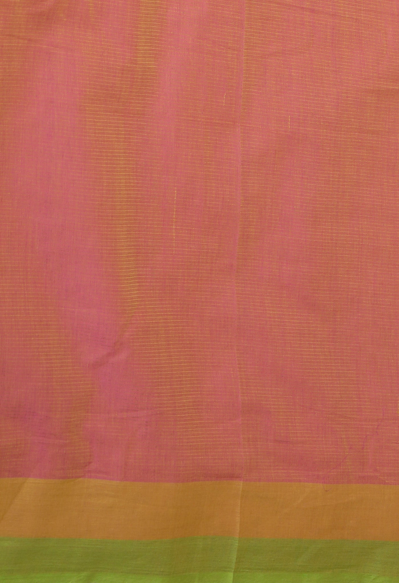Pink-Orange Pure Plain Pavani Mangalgiri Cotton Saree-UNM83126