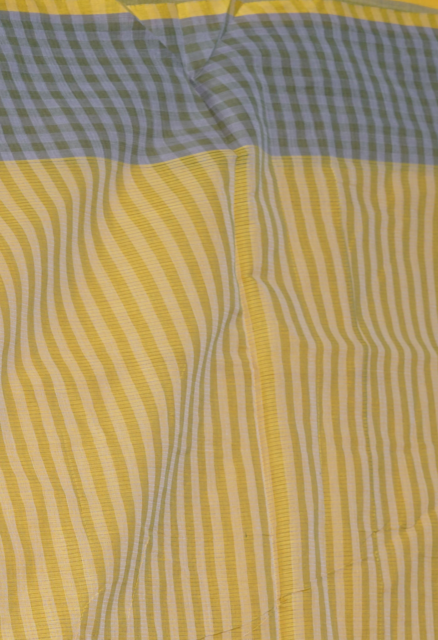 Yellow Pure Plain Pavani Mangalgiri Cotton Saree-UNM83132