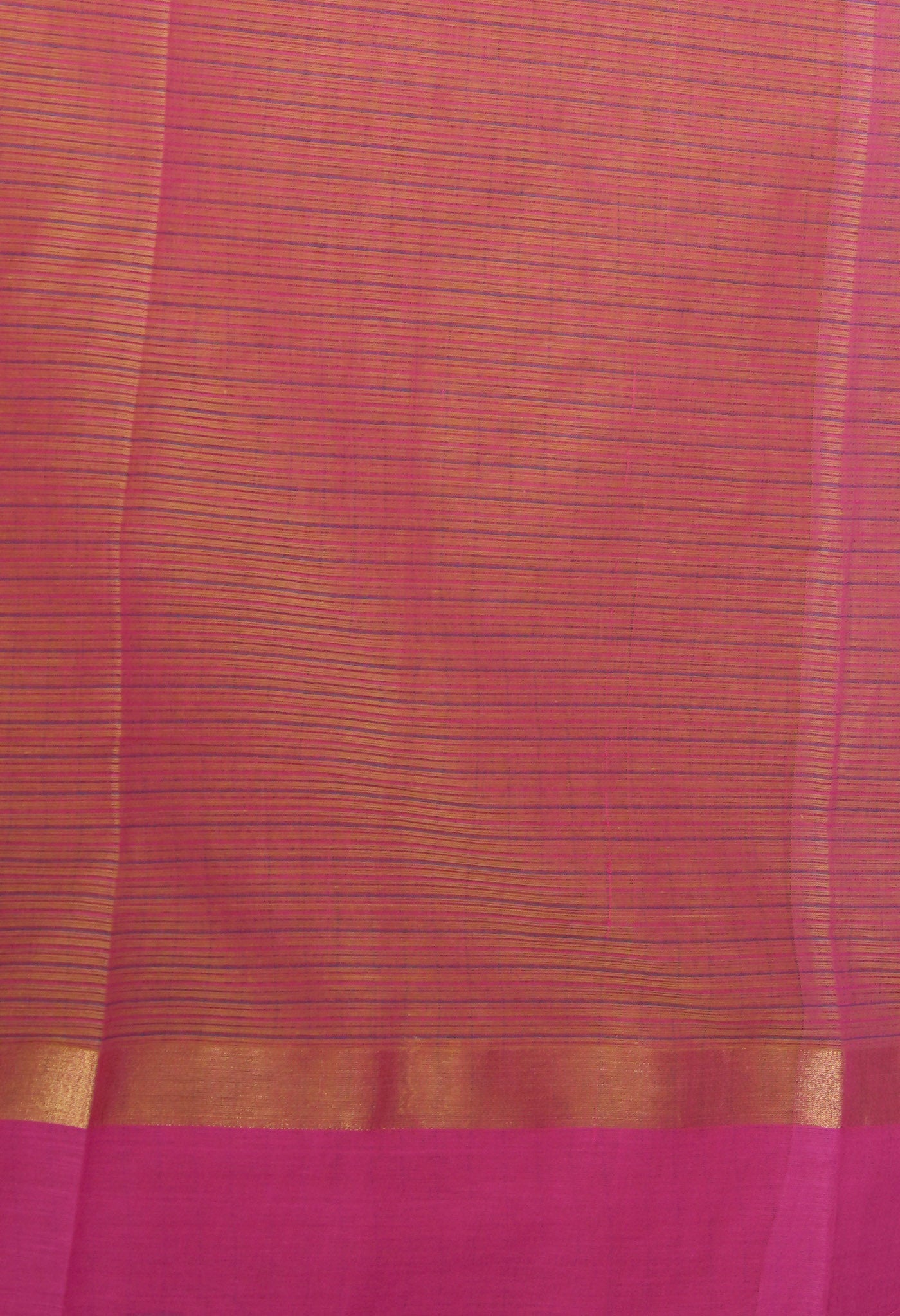 Mustard Brown-Pink Pure Woven Checks Pavani Mangalgiri Cotton Saree-UNM83136