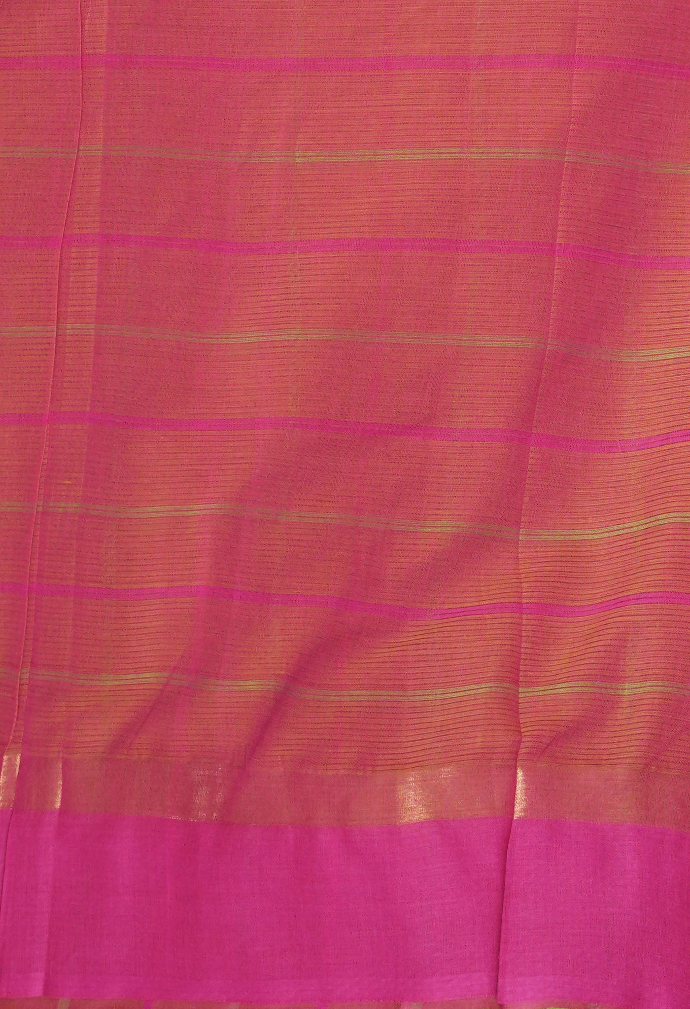Mustard Brown-Pink Pure Woven Checks Pavani Mangalgiri Cotton Saree-UNM83142