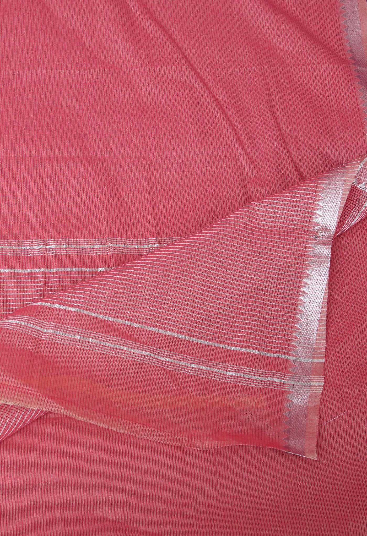 Red Pure Plain Pavani Mangalgiri Cotton Saree-UNM83159