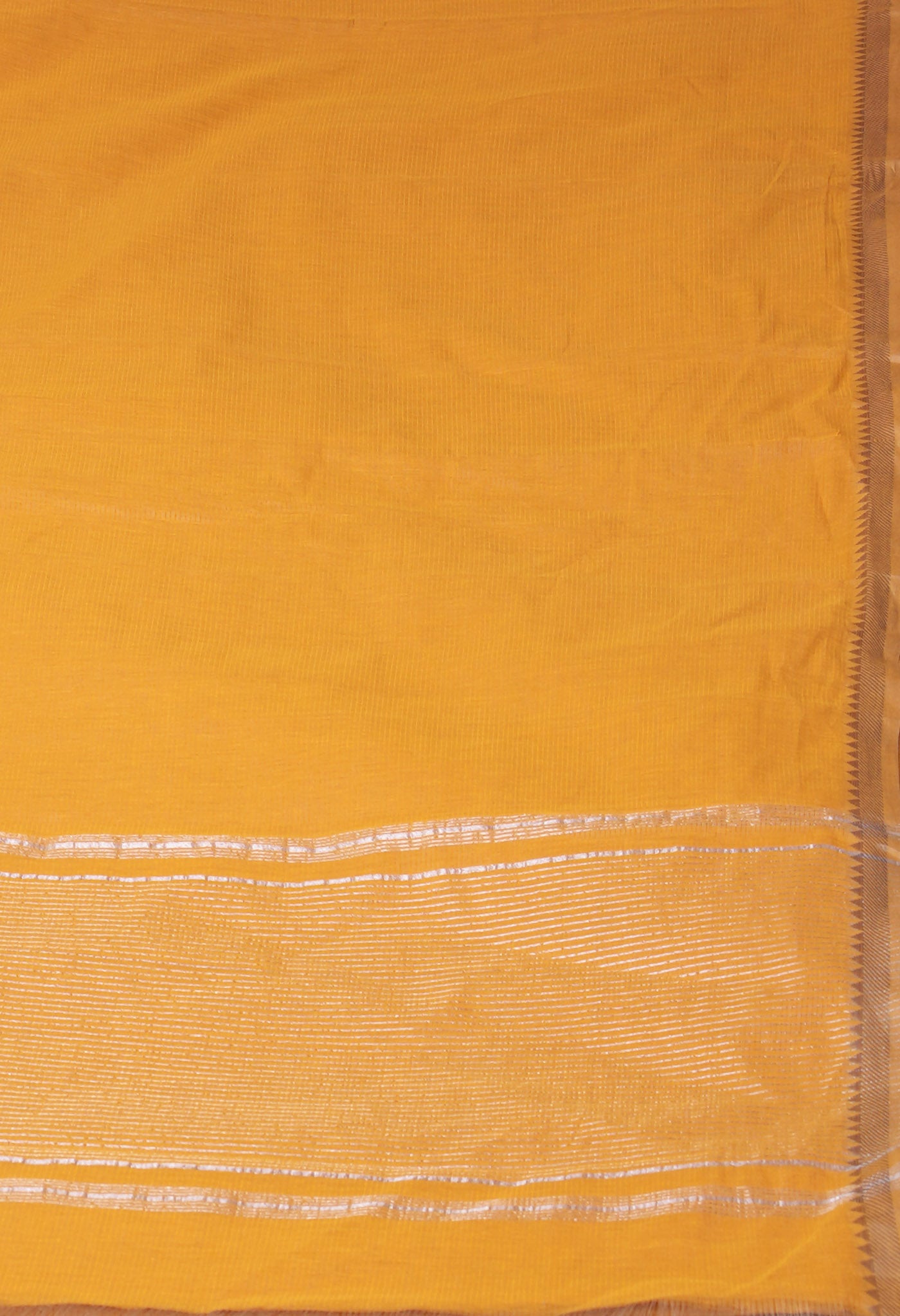 Orange Pure Plain Pavani Mangalgiri Cotton Saree-UNM83162