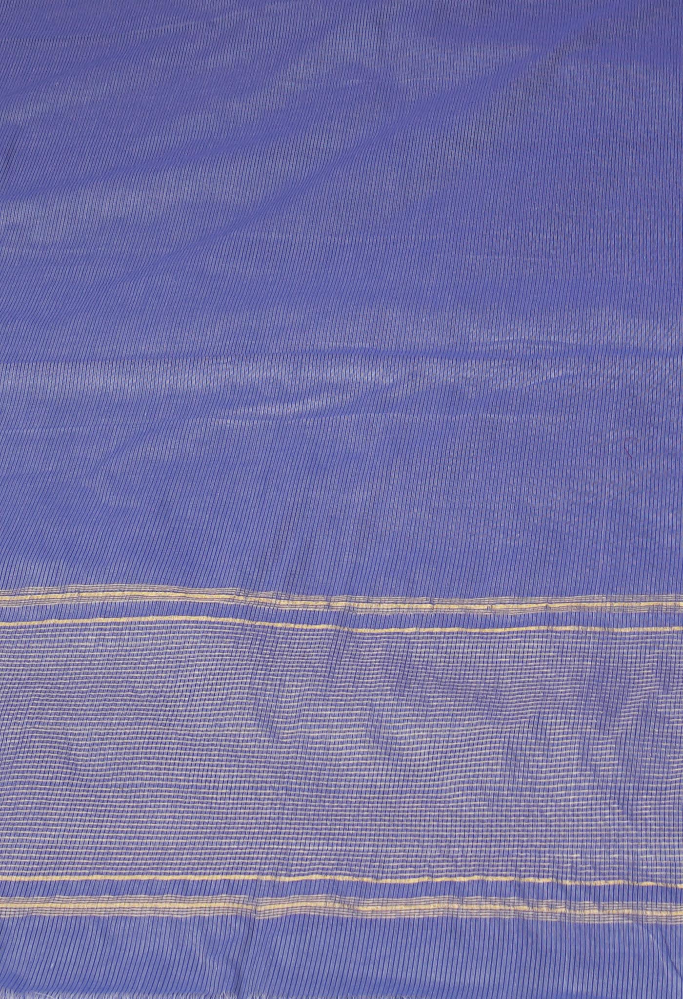 Blue Pure Plain Pavani Mangalgiri Cotton Saree-UNM83168