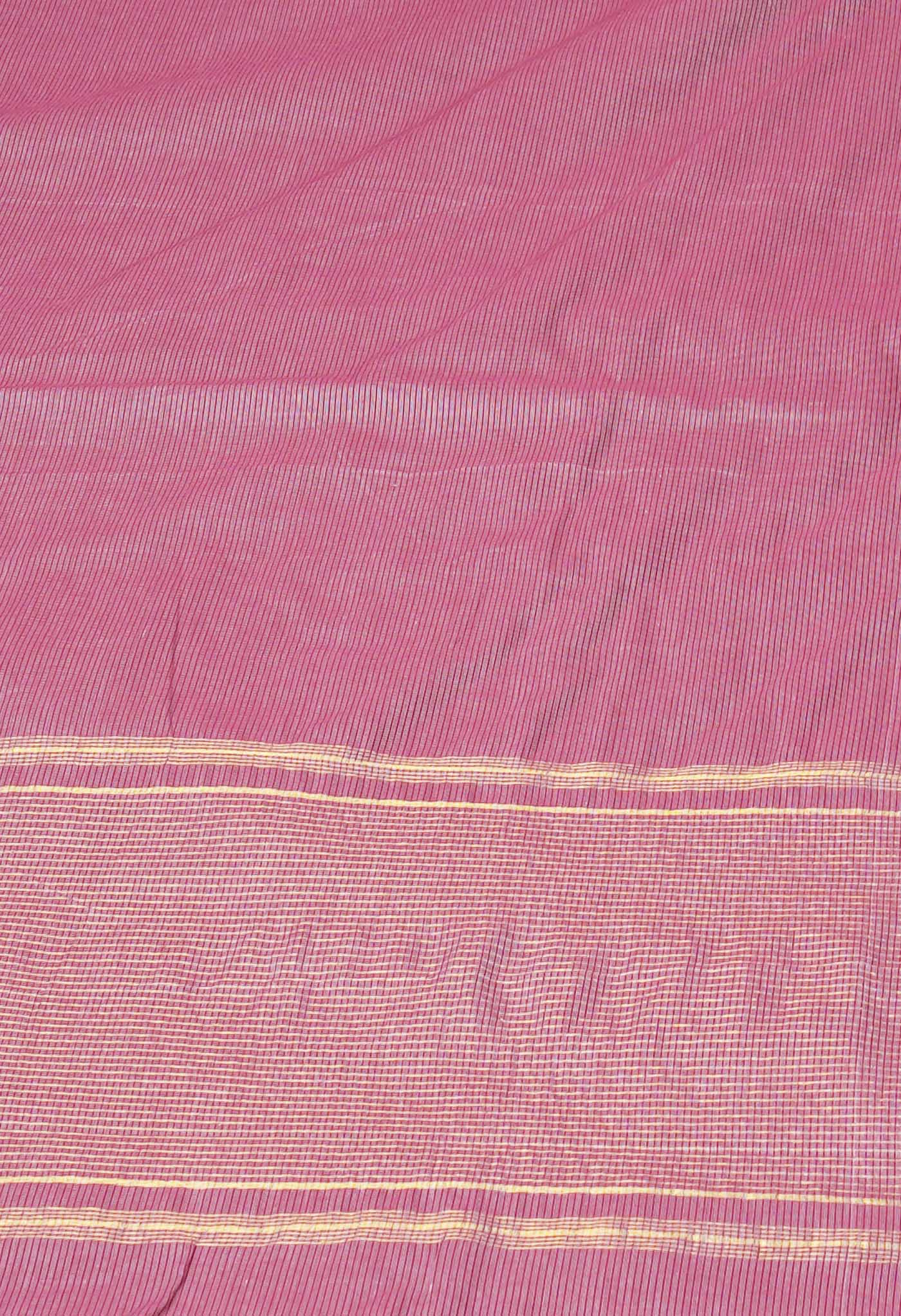 Maroon Pure Plain Pavani Mangalgiri Cotton Saree-UNM83170