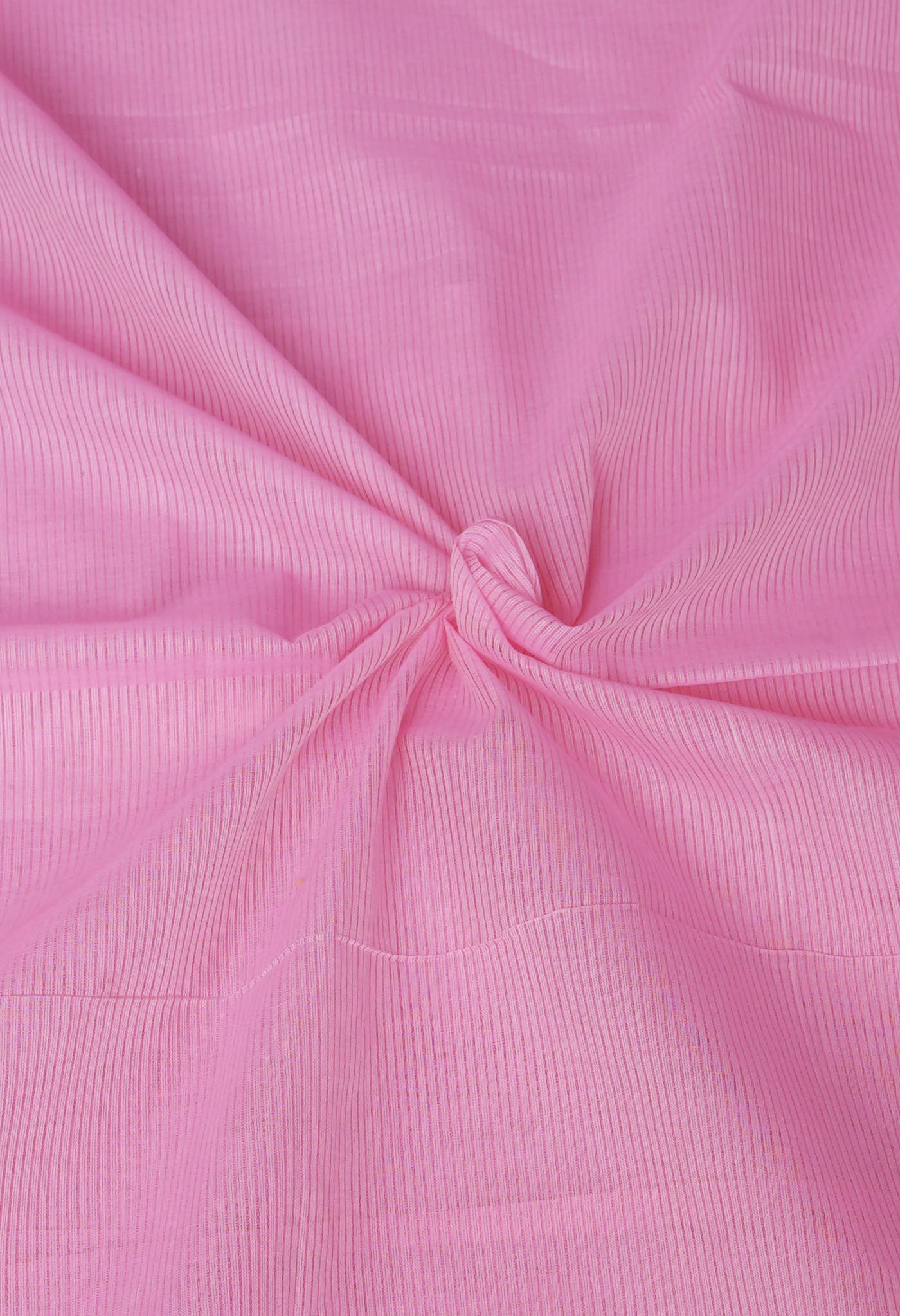 Baby Pink Pure Plain Pavani Mangalgiri Cotton Saree-UNM83172