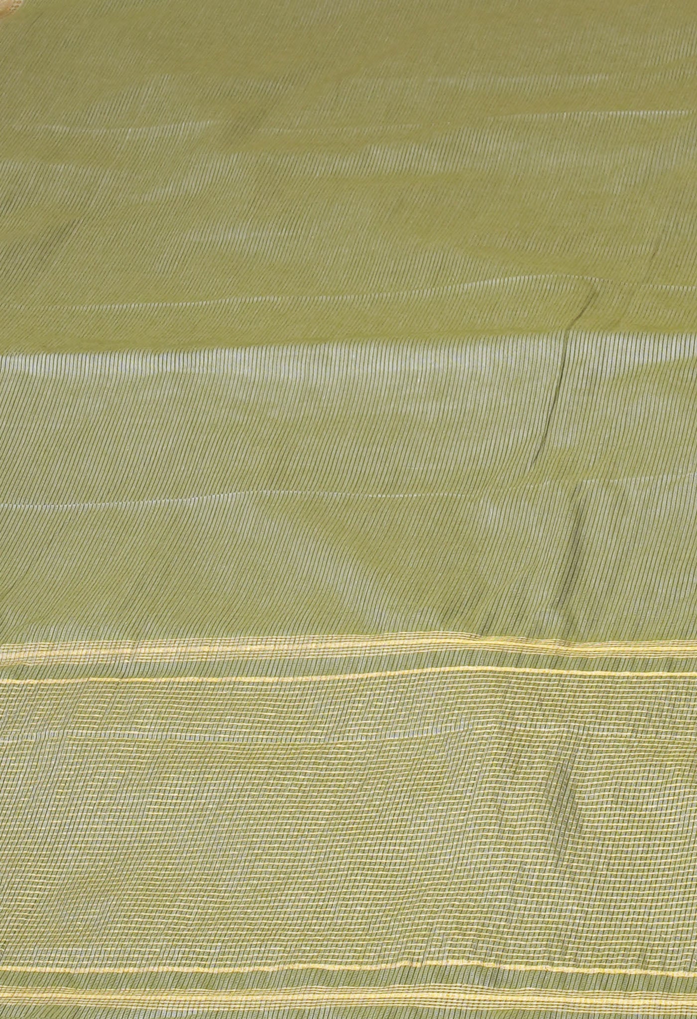 Pale Green Pure Plain Pavani Mangalgiri Cotton Saree-UNM83175