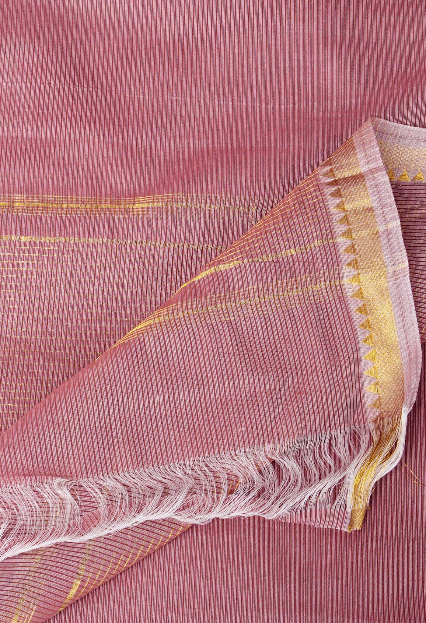 Maroon Pure Plain Pavani Mangalgiri Cotton Saree-UNM83176
