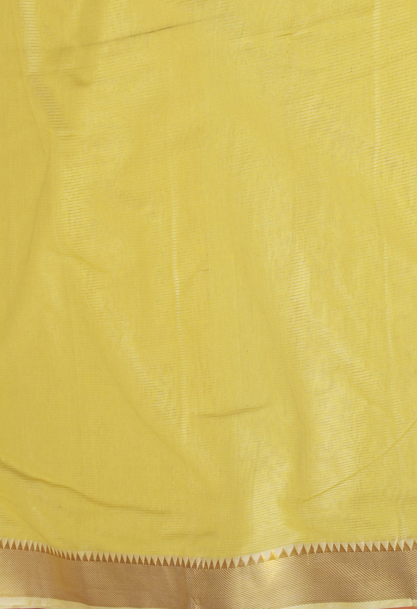 Cream Pure Plain Pavani Mangalgiri Cotton Saree-UNM83177