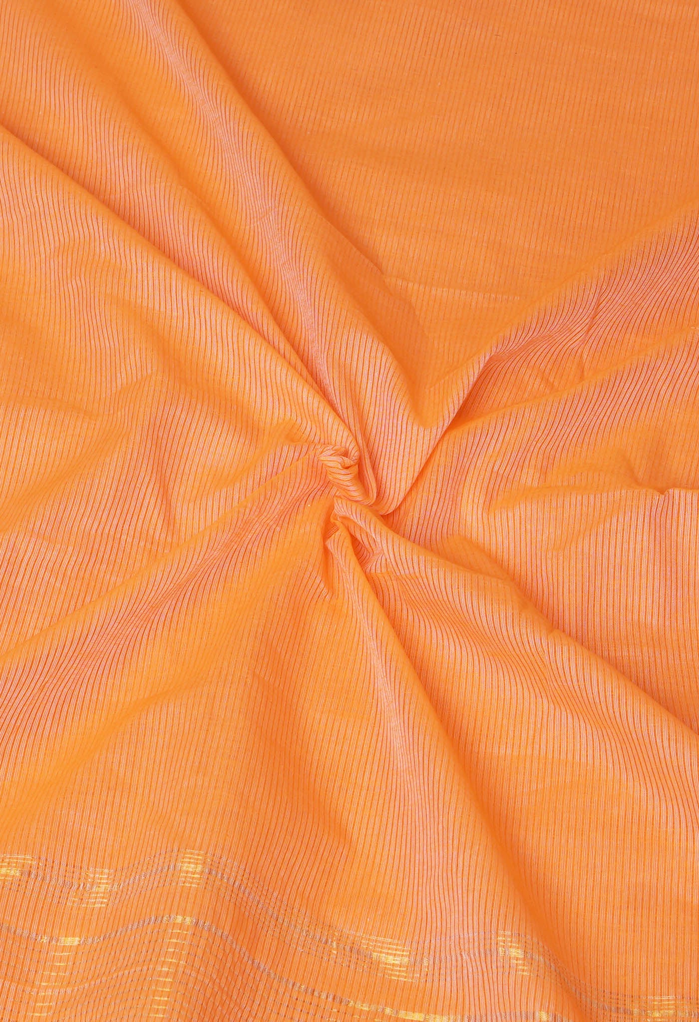 Orange Pure Plain Pavani Mangalgiri Cotton Saree-UNM83182