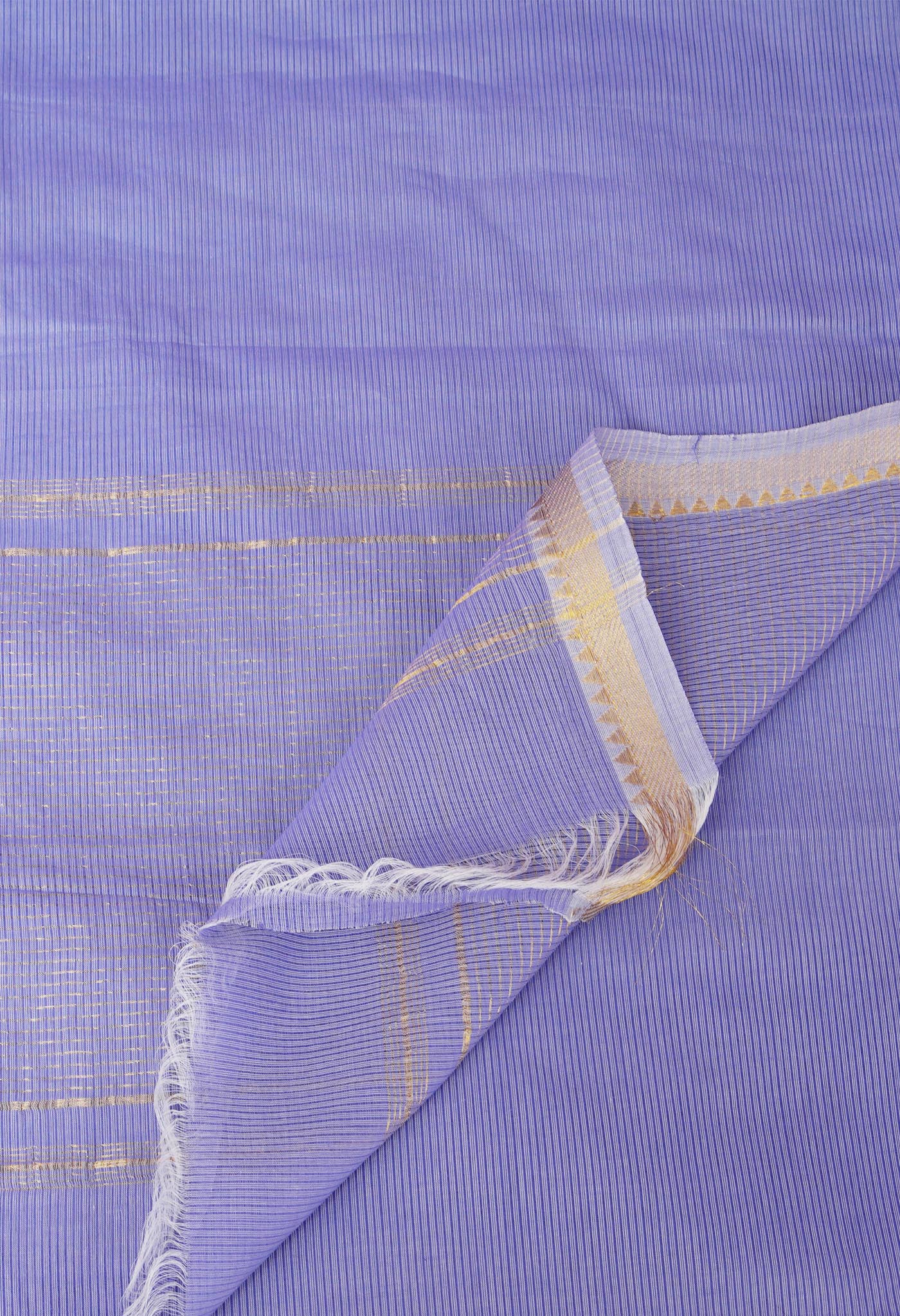 Lavender Pure Plain Pavani Mangalgiri Cotton Saree-UNM83183