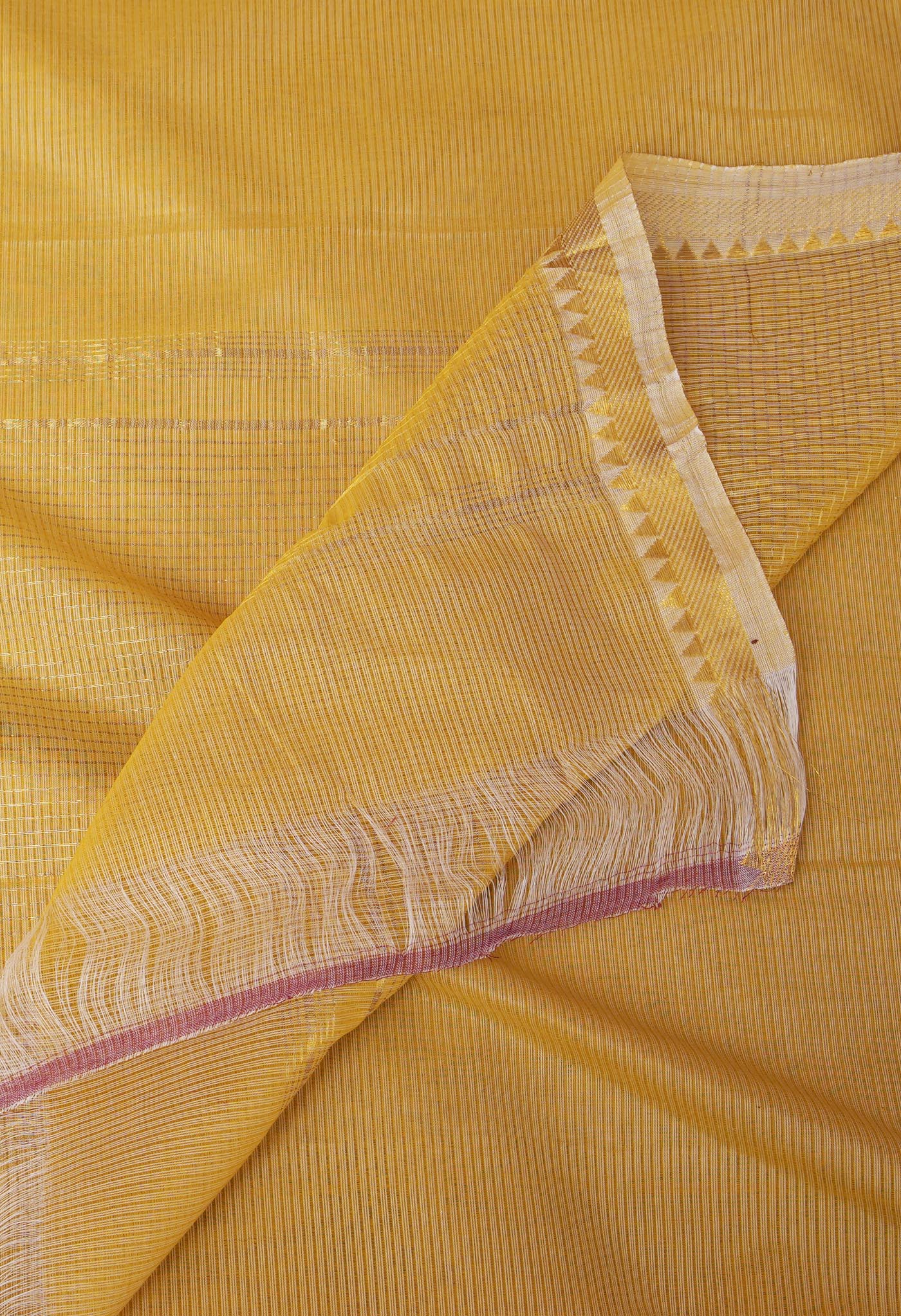 Beige Pure Plain Pavani Mangalgiri Cotton Saree-UNM83185